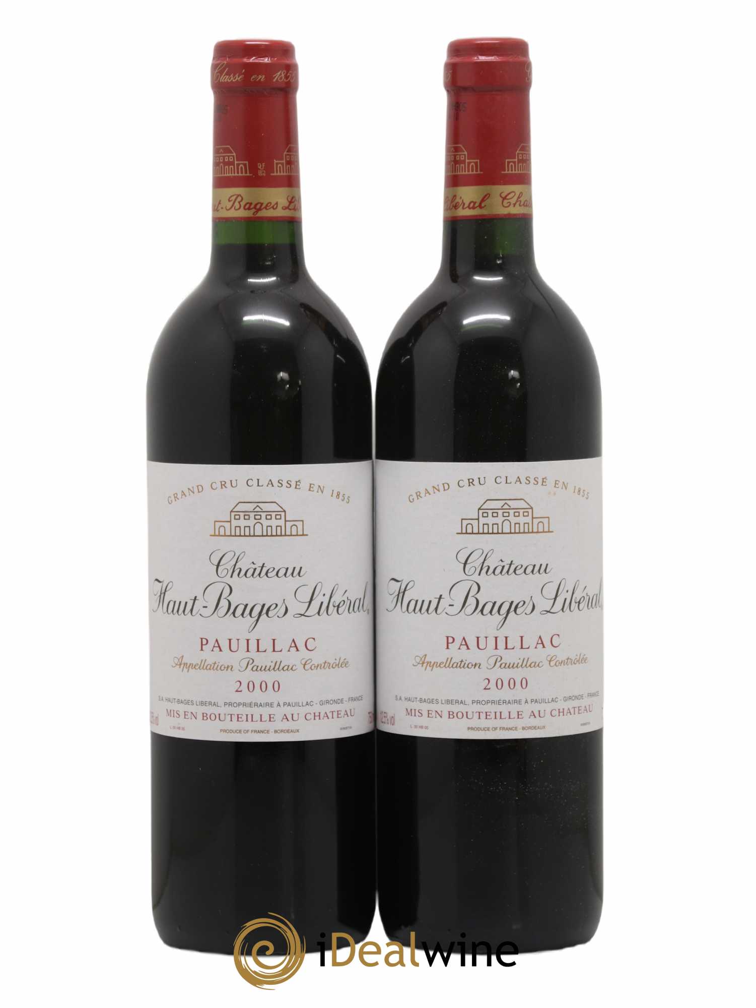 Château Haut Bages Libéral 5ème Grand Cru Classé 2000 - Lot de 2 bouteilles - 0