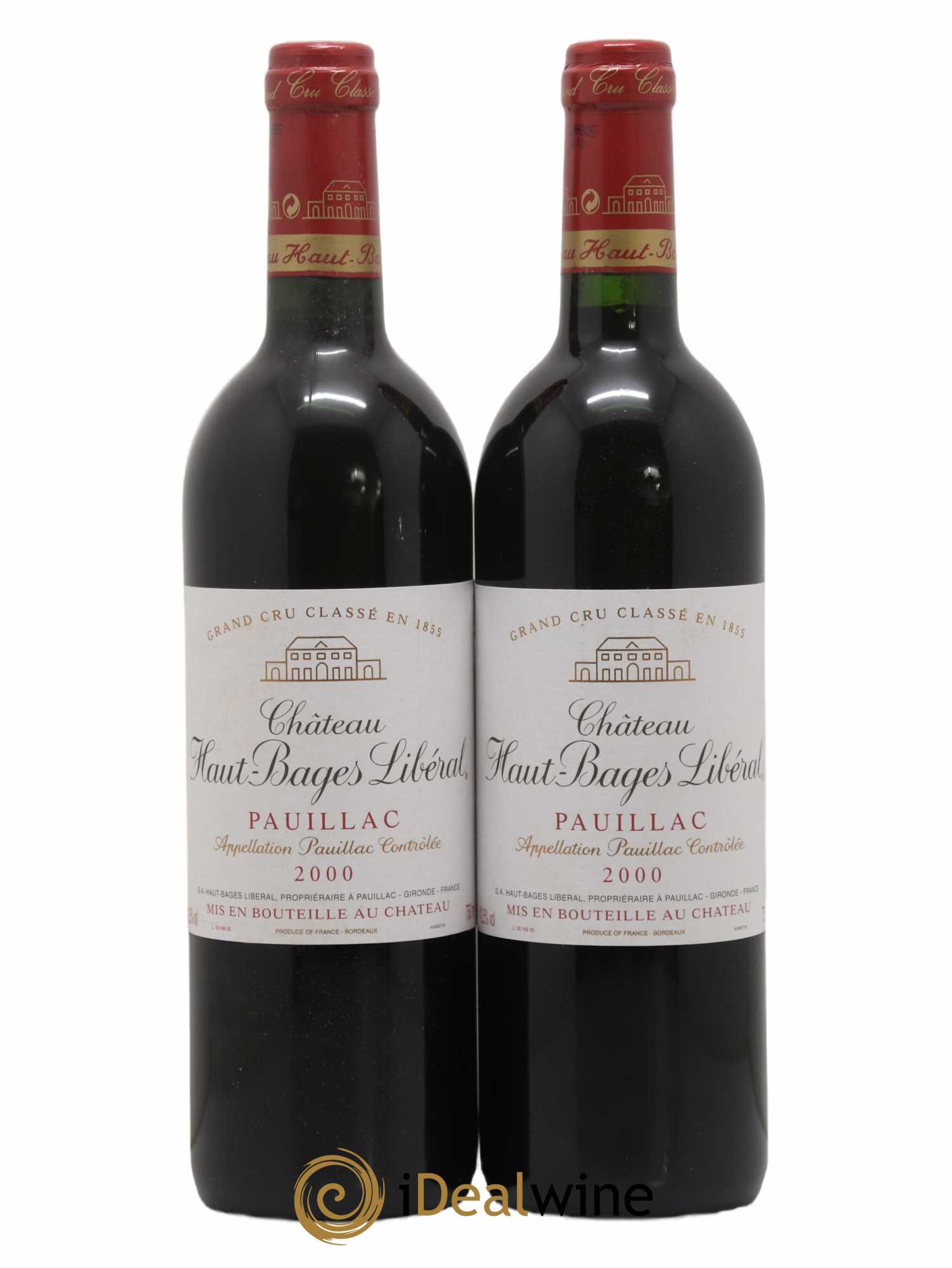 Château Haut Bages Libéral 5ème Grand Cru Classé 2000 - Lot of 2 bottles - 0