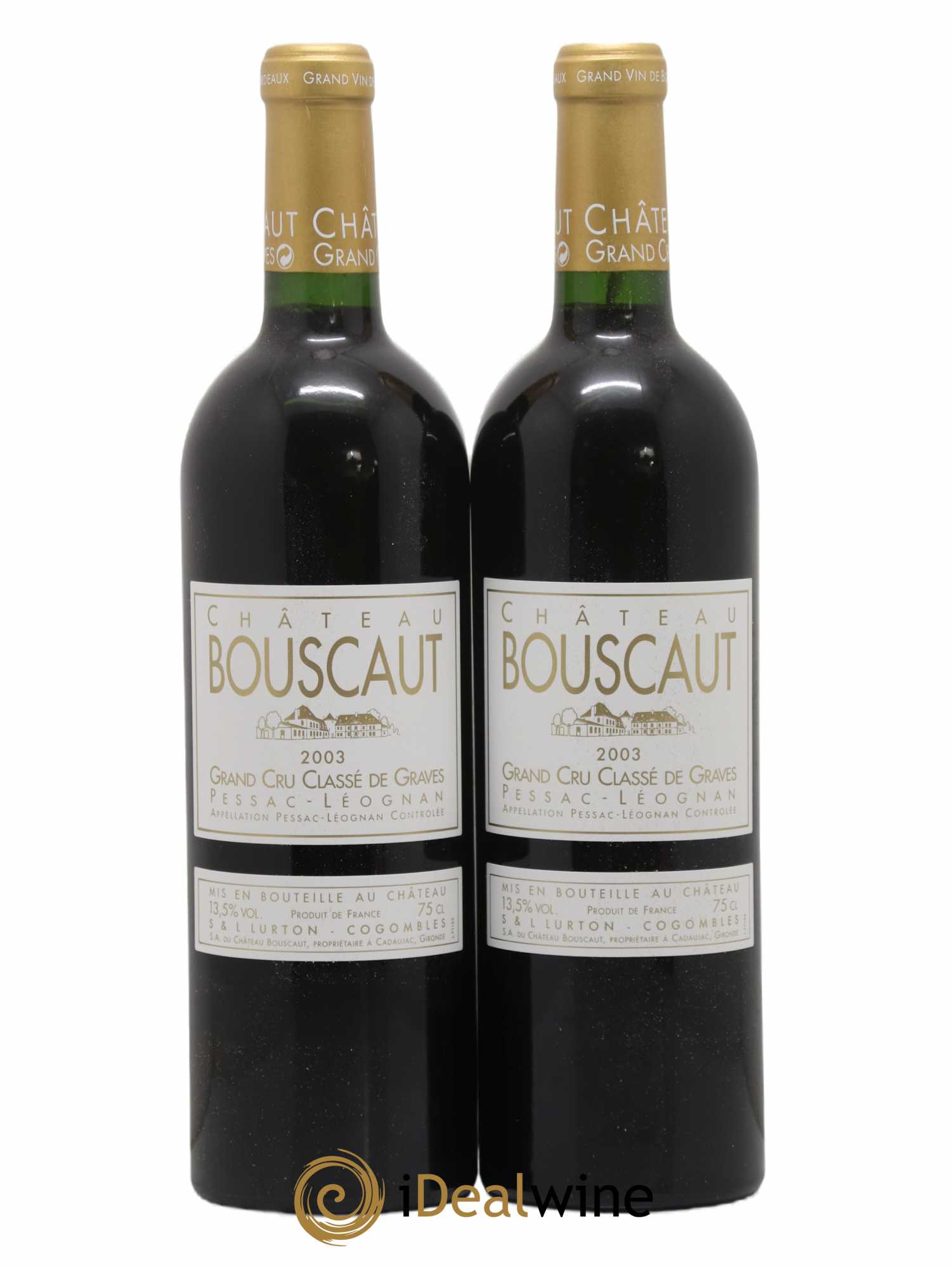 Château Bouscaut Cru Classé de Graves 2003 - Lot de 2 bouteilles - 0