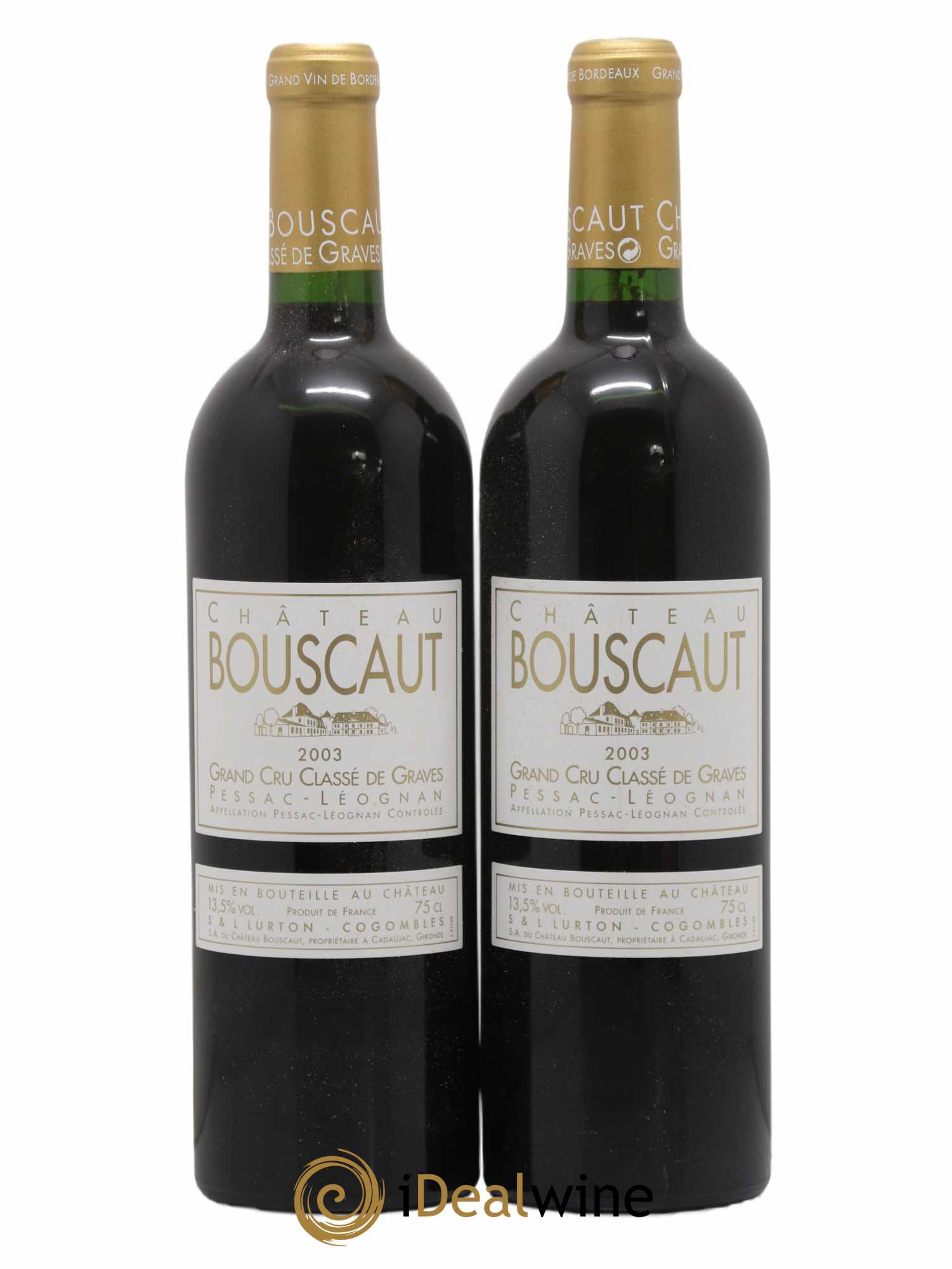 Château Bouscaut Cru Classé de Graves 2003 - Lot of 2 bottles - 0