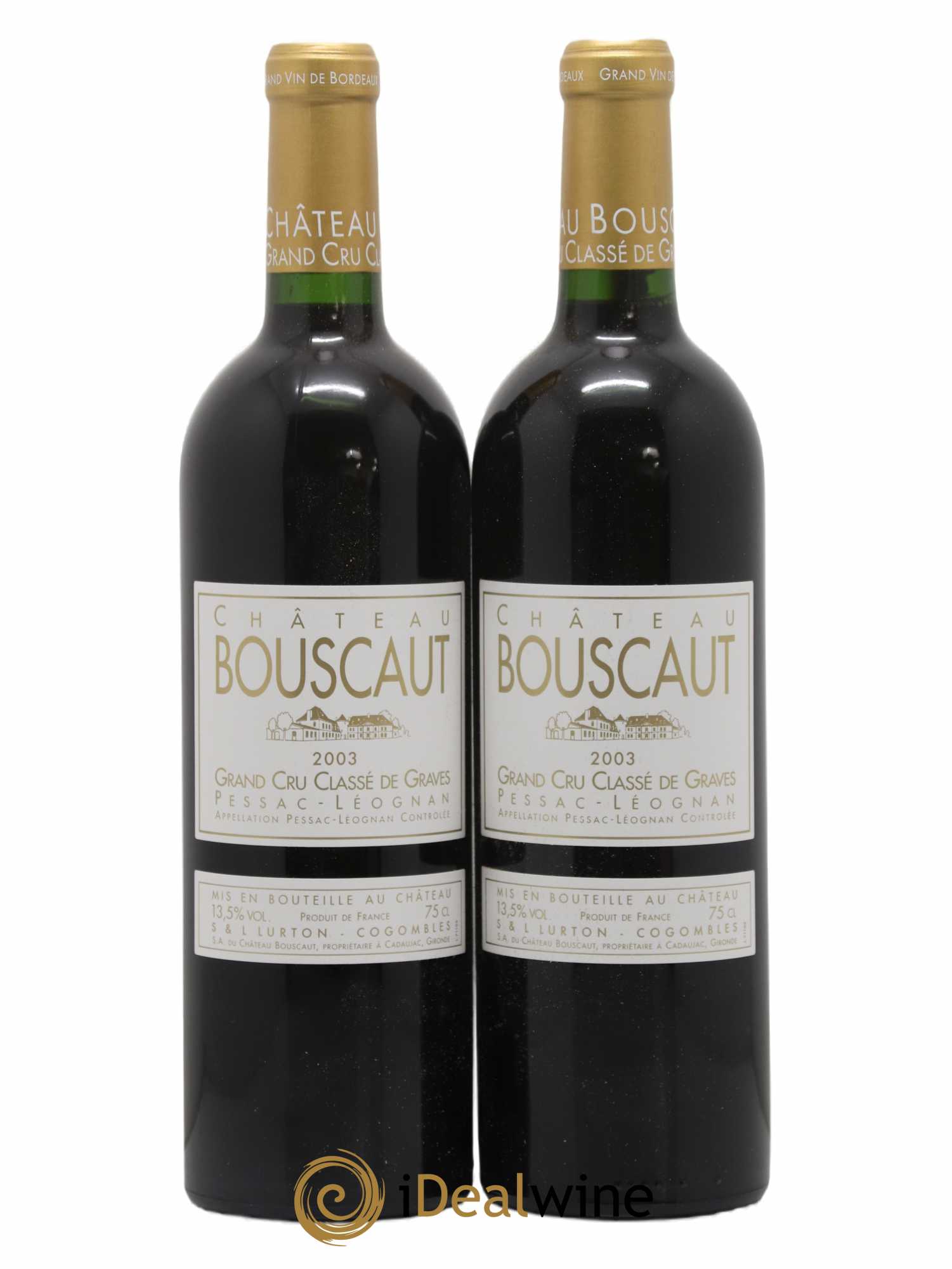 Château Bouscaut Cru Classé de Graves 2003 - Lot de 2 bouteilles - 0