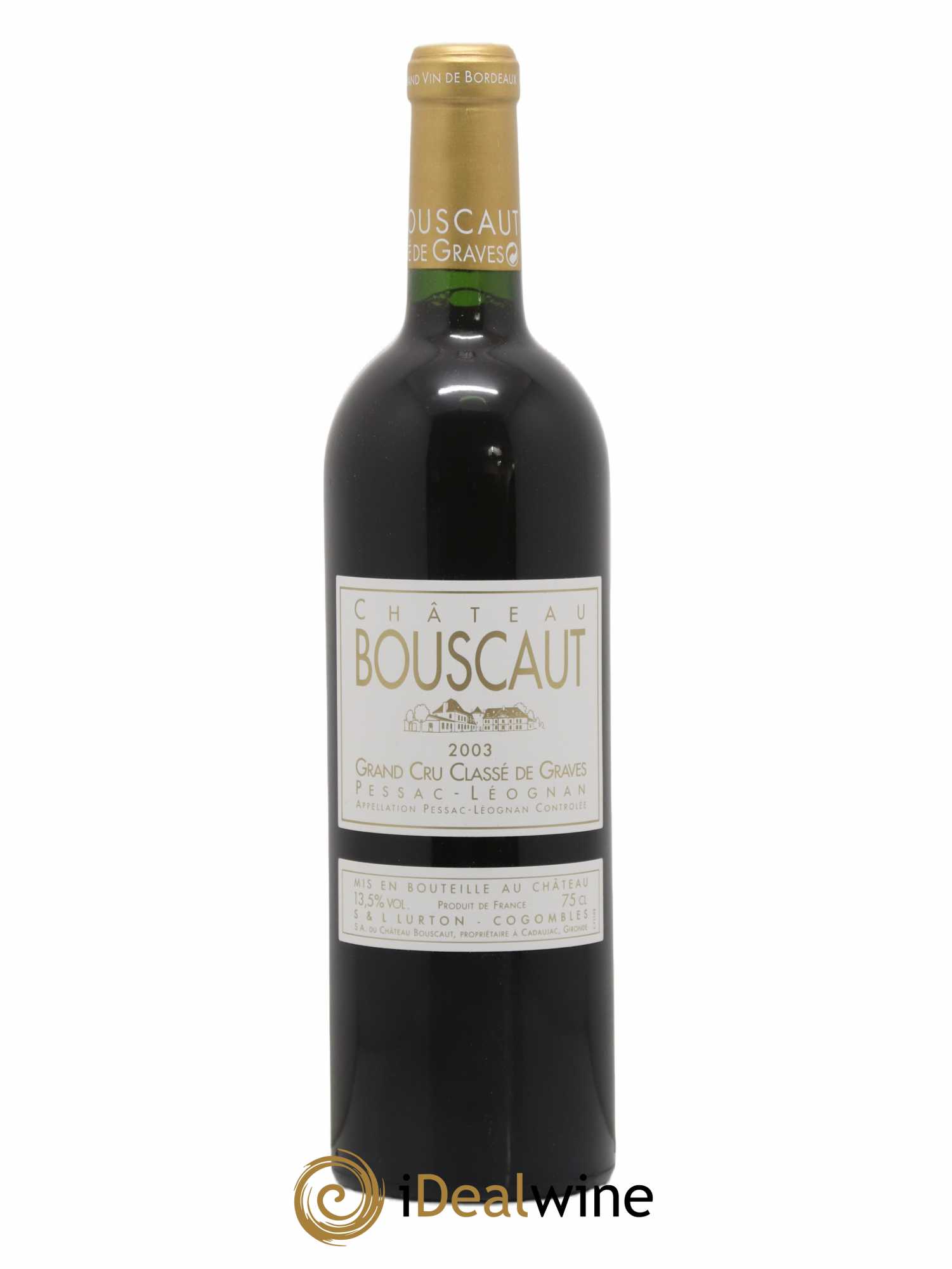 Château Bouscaut Cru Classé de Graves 2003 - Lot de 1 bouteille - 0