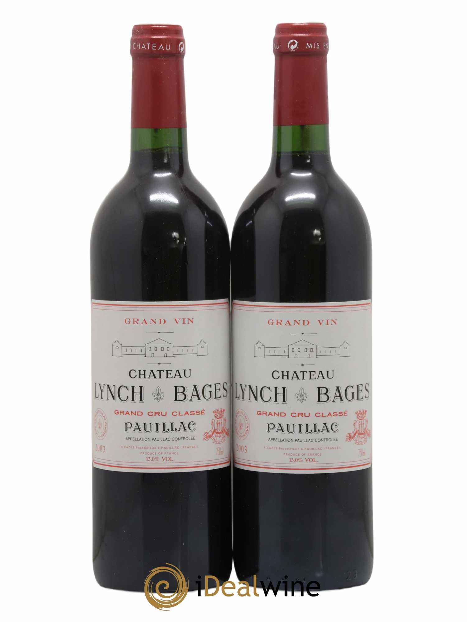 Château Lynch Bages 5ème Grand Cru Classé 2003 - Lot de 2 bouteilles - 0