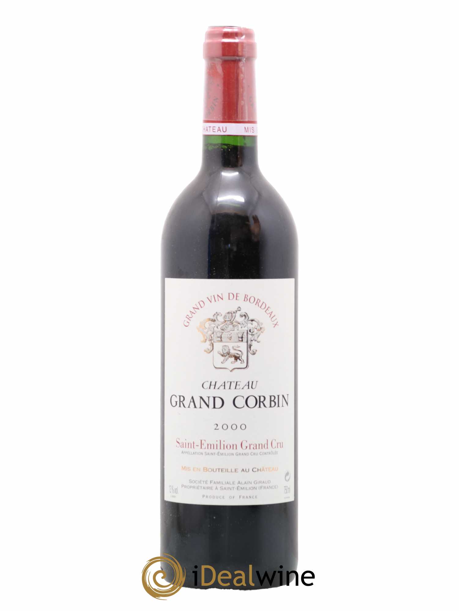 Château Grand Corbin Grand Cru Classé 2000 - Lot de 1 bouteille - 0