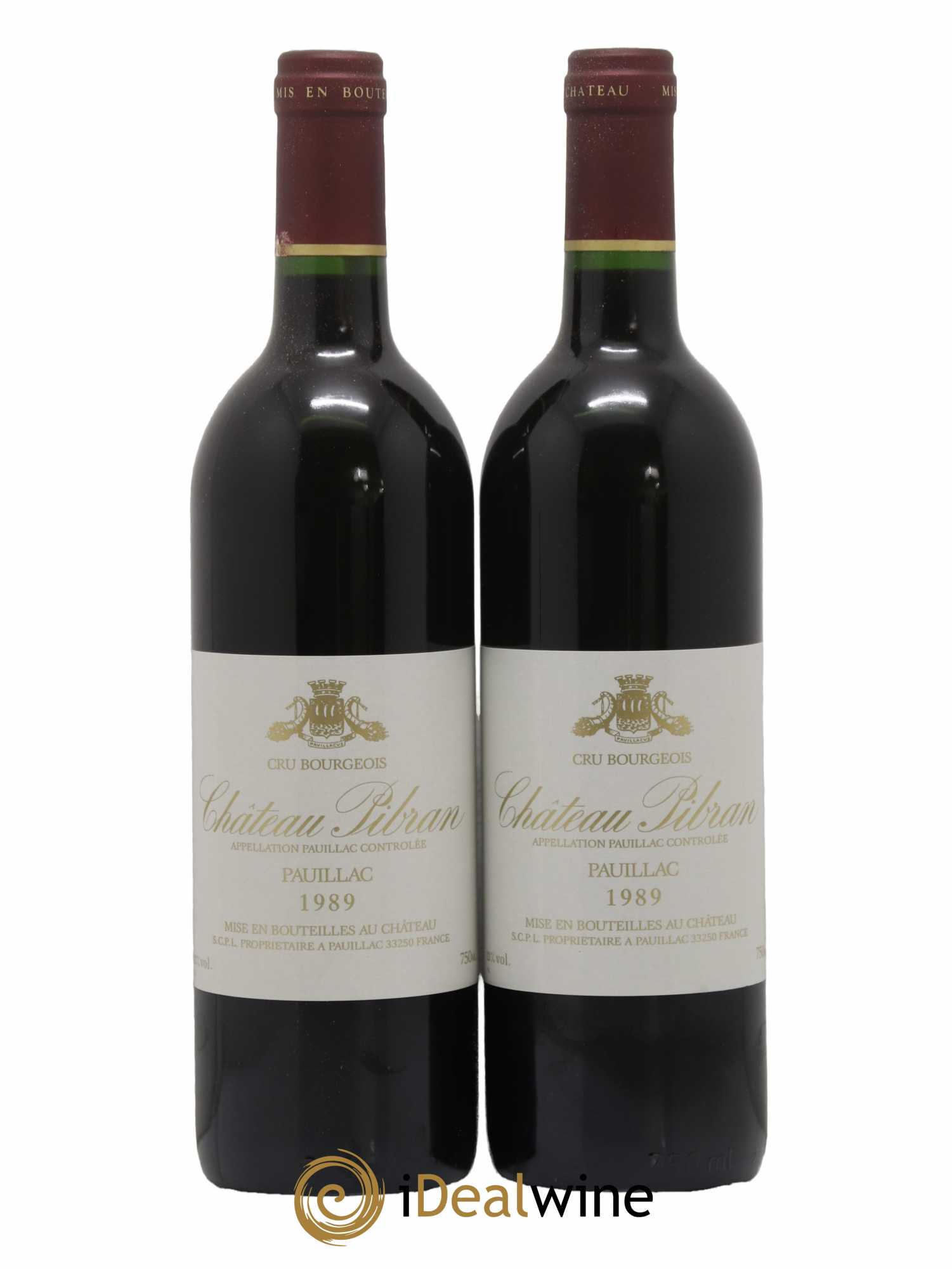 Château Pibran 1989 - Lot de 2 bouteilles - 0