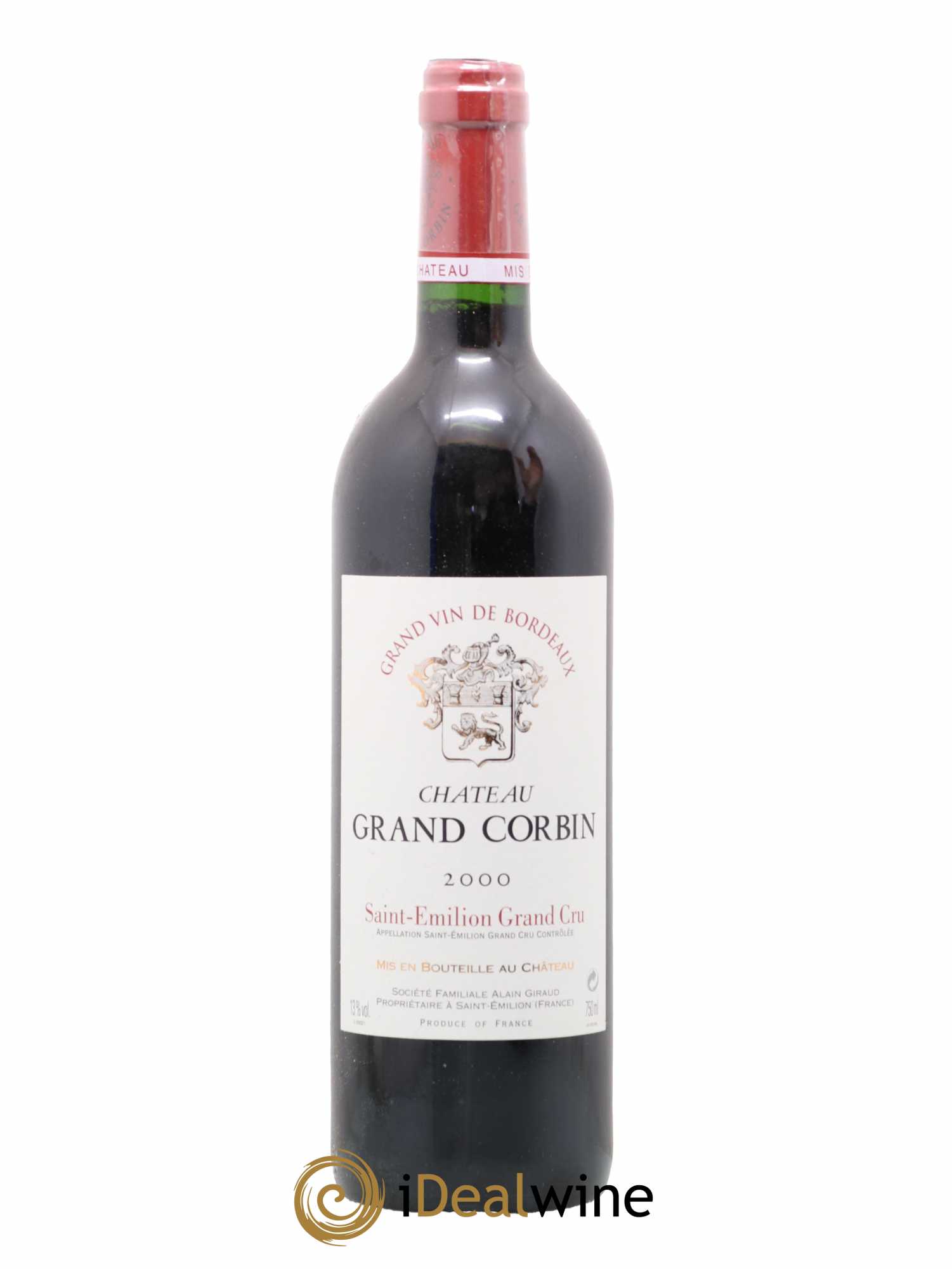 Château Grand Corbin Grand Cru Classé 2000 - Lot de 1 bouteille - 0