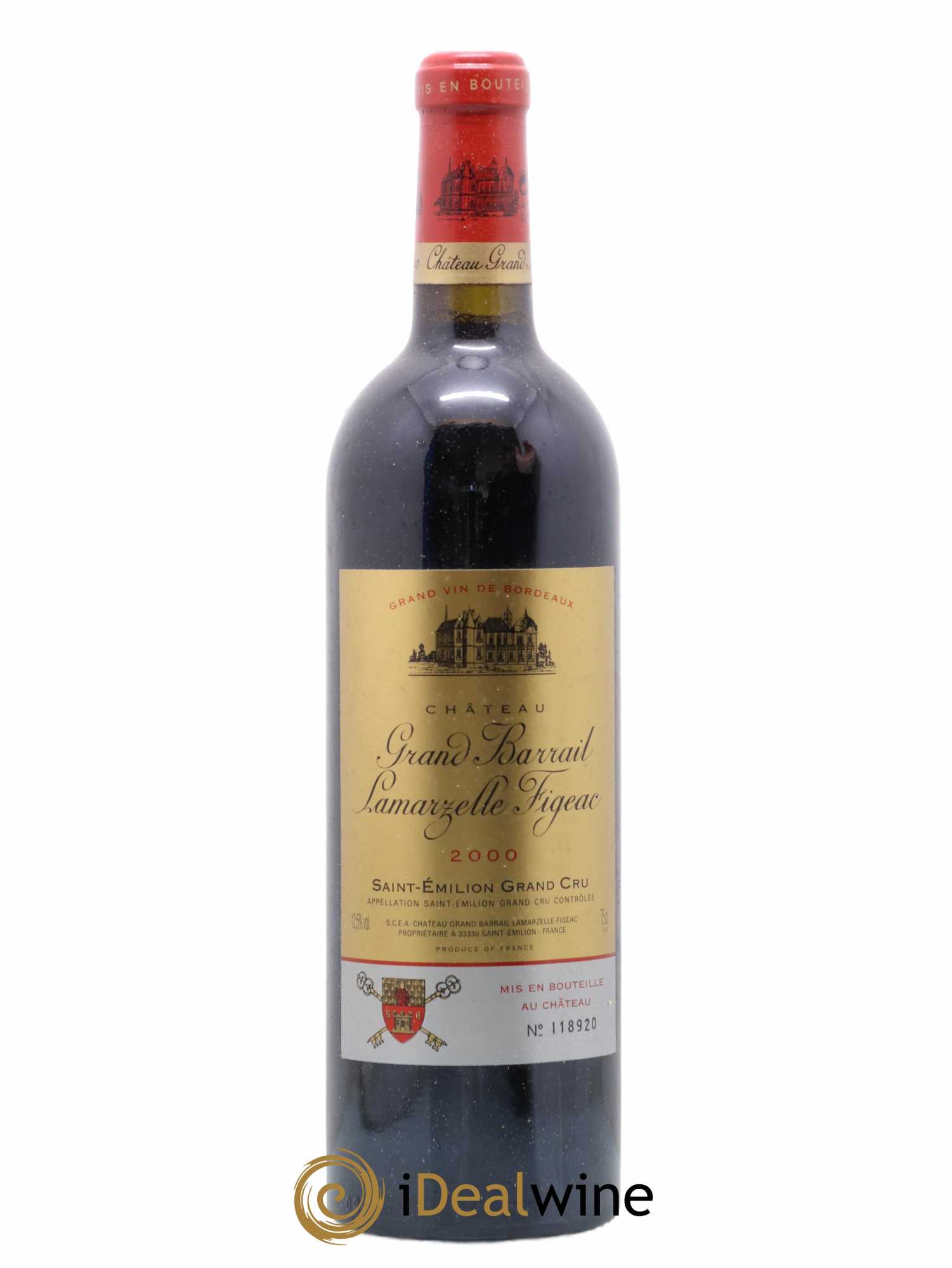 Château Grand Barrail Lamarzelle Figeac Grand Cru Classé 2000 - Lot de 1 bouteille - 0
