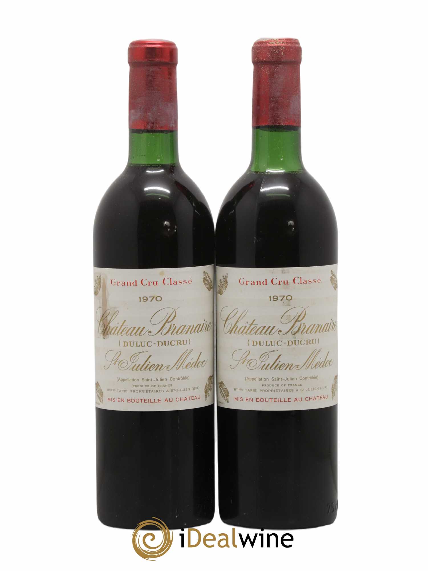 Château Branaire Ducru 4ème Grand Cru Classé 1970 - Lot de 2 bouteilles - 0