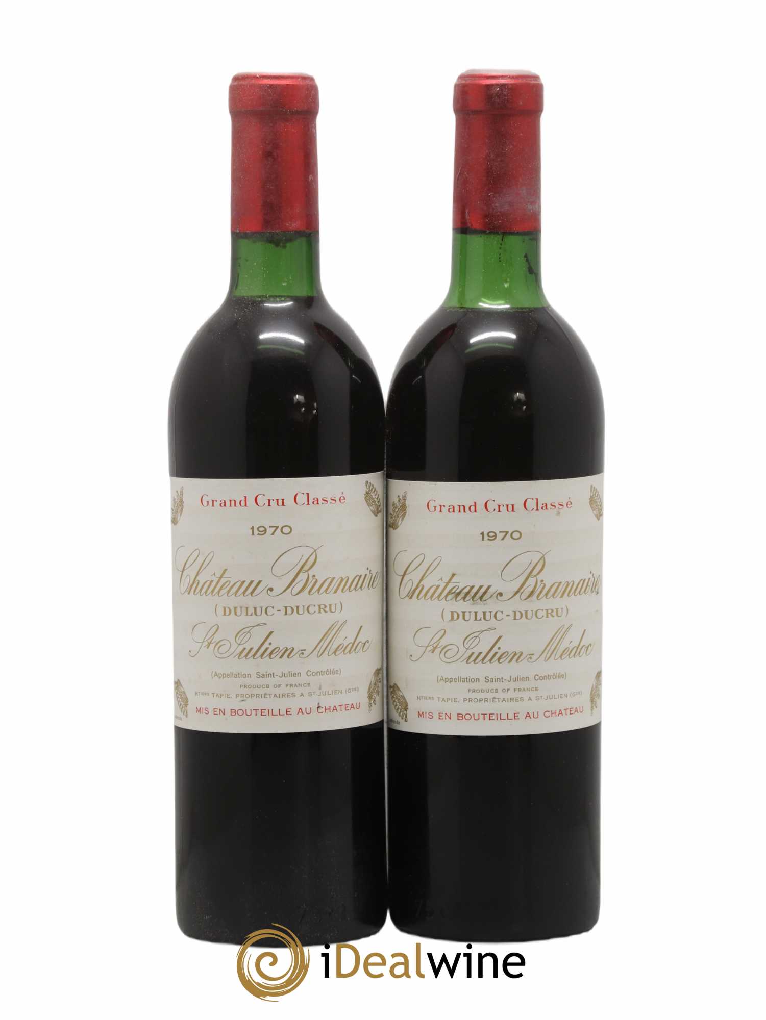 Château Branaire Ducru 4ème Grand Cru Classé 1970 - Lot de 2 bouteilles - 0