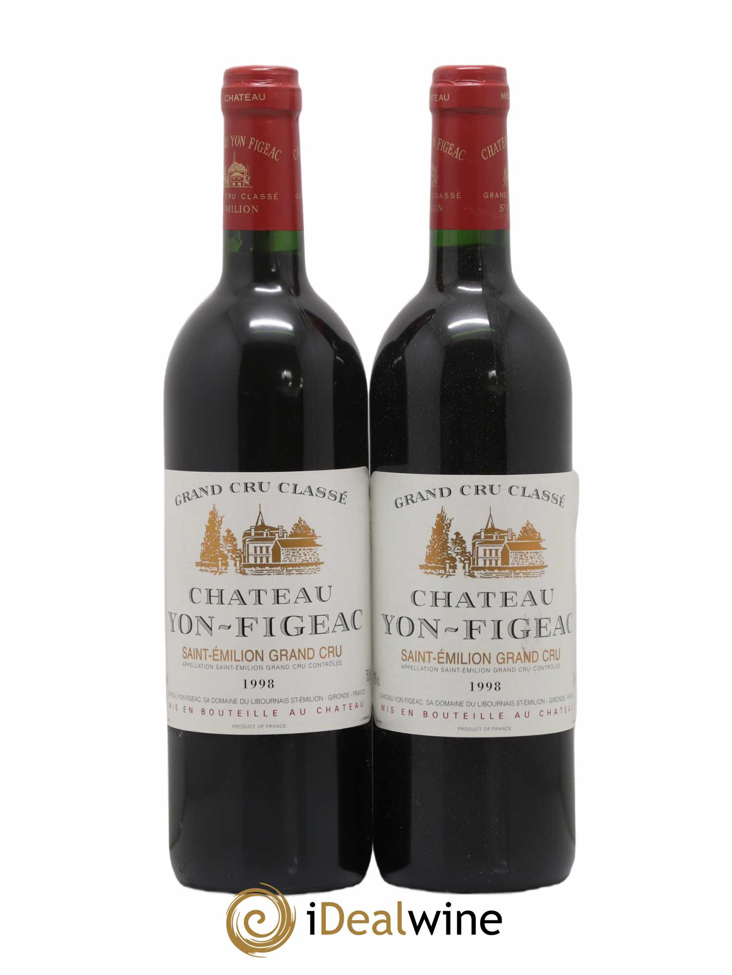 Château Yon Figeac Grand Cru Classé 1998 - Lot of 2 bottles - 0