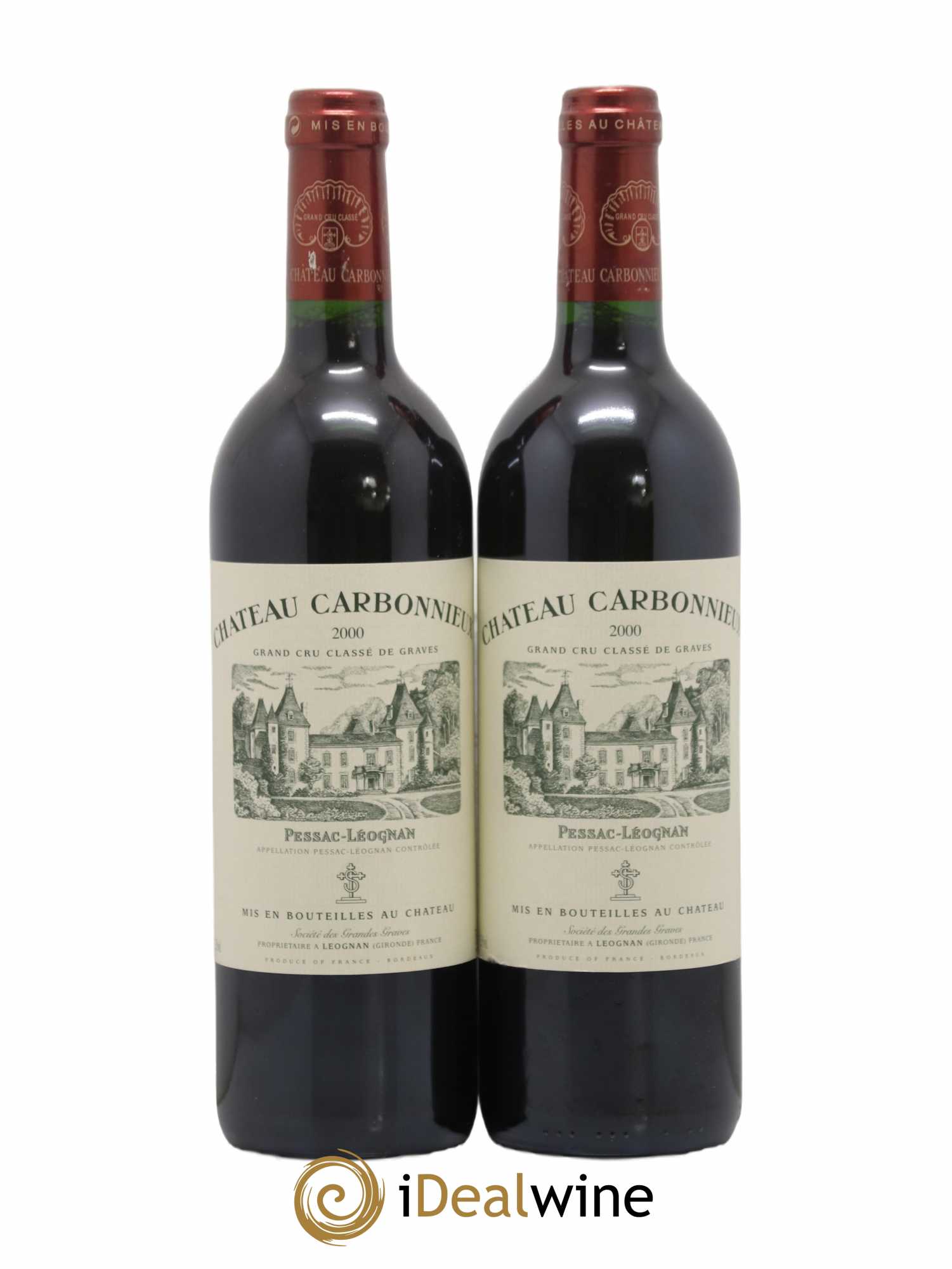 Château Carbonnieux Cru Classé de Graves 2000 - Lot of 2 bottles - 0