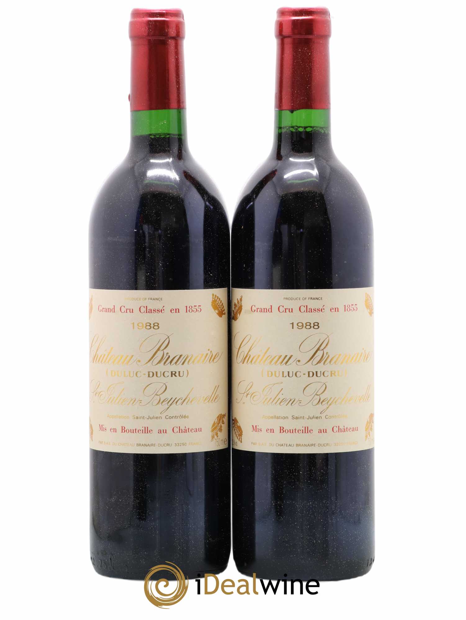 Château Branaire Ducru 4ème Grand Cru Classé 1988 - Lot de 2 bouteilles - 0