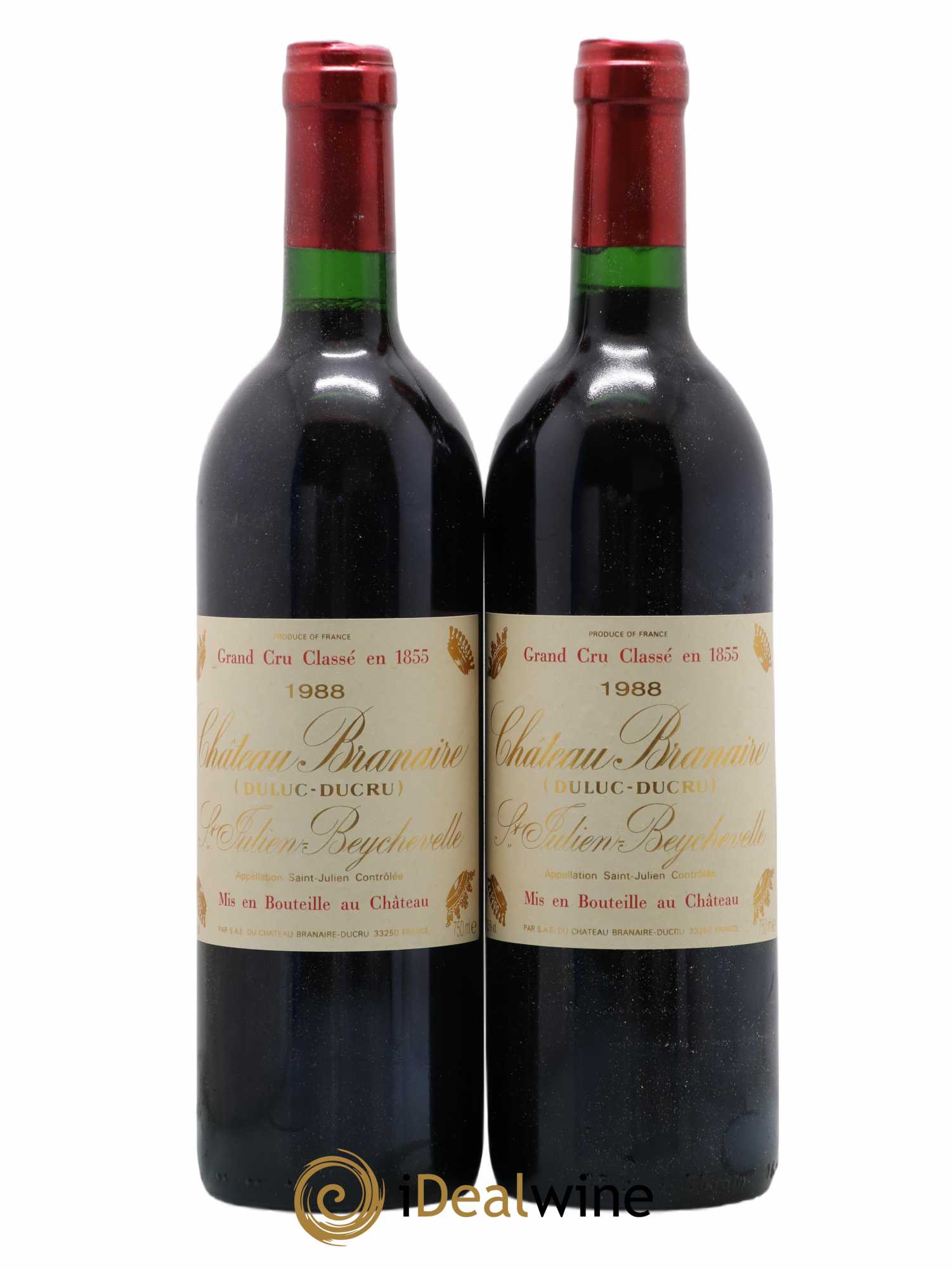 Château Branaire Ducru 4ème Grand Cru Classé 1988 - Lot de 2 bouteilles - 0