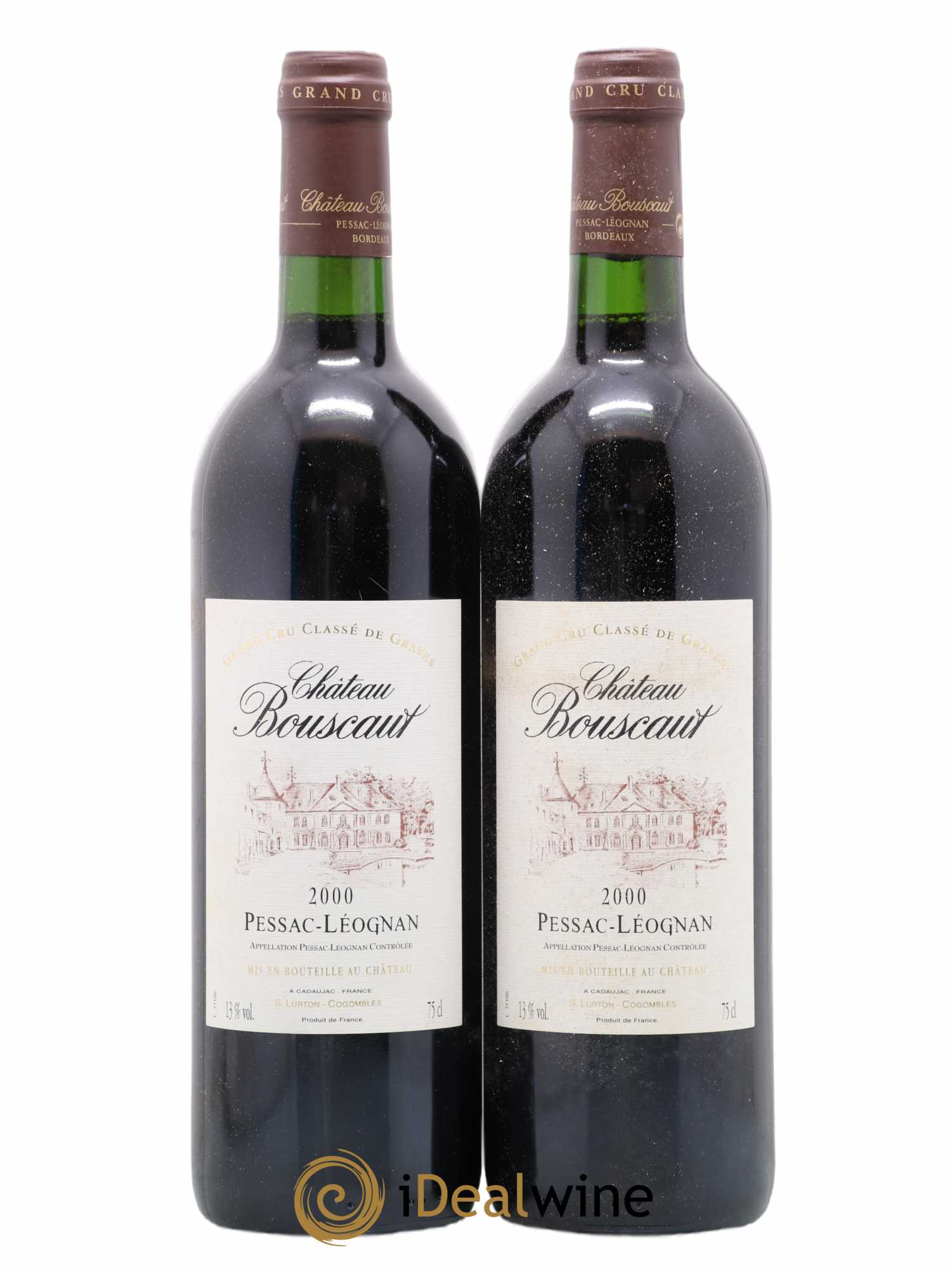 Château Bouscaut Cru Classé de Graves 2000 - Lot de 2 bouteilles - 0