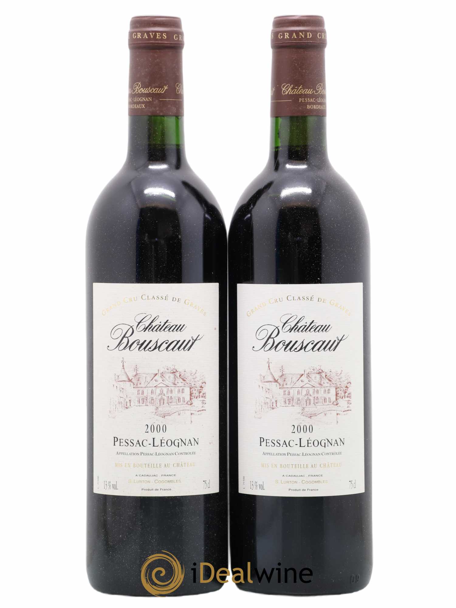 Château Bouscaut Cru Classé de Graves 2000 - Lot de 2 bouteilles - 0