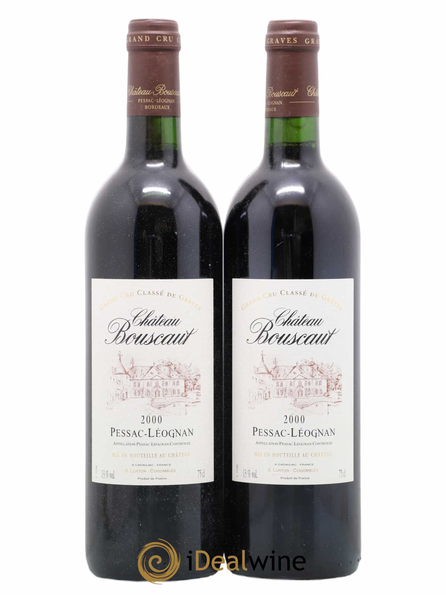 Château Bouscaut Cru Classé de Graves 2000 - Lot de 2 bouteilles - 0