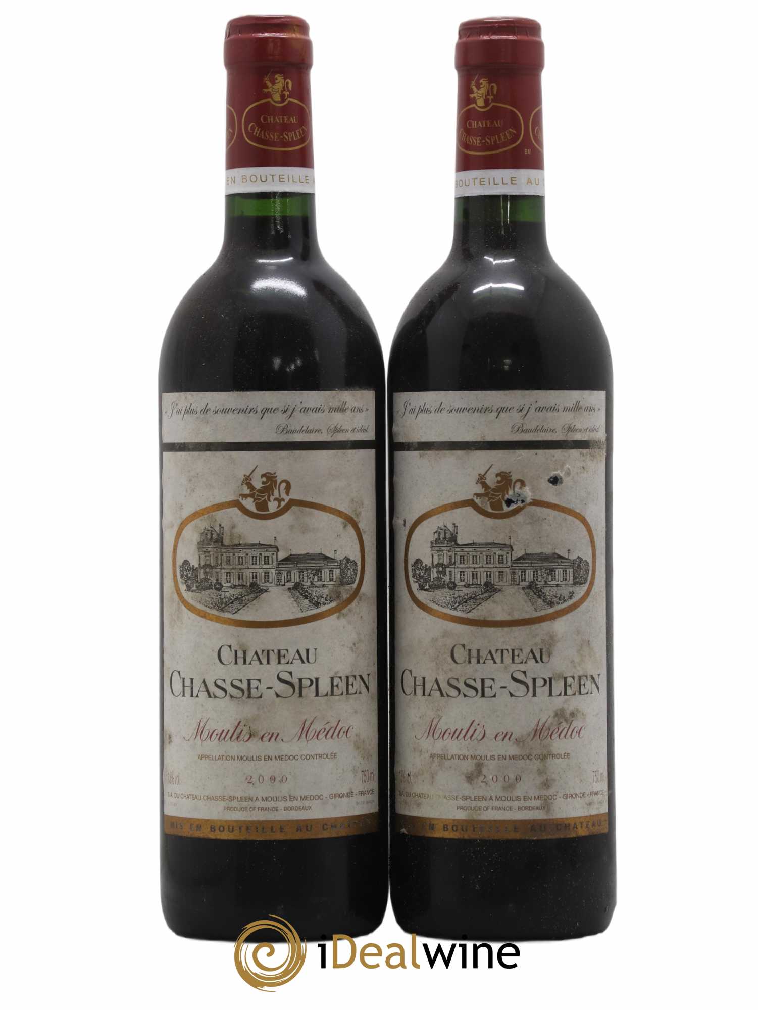 Château Chasse Spleen 2000 - Lot de 2 bouteilles - 0