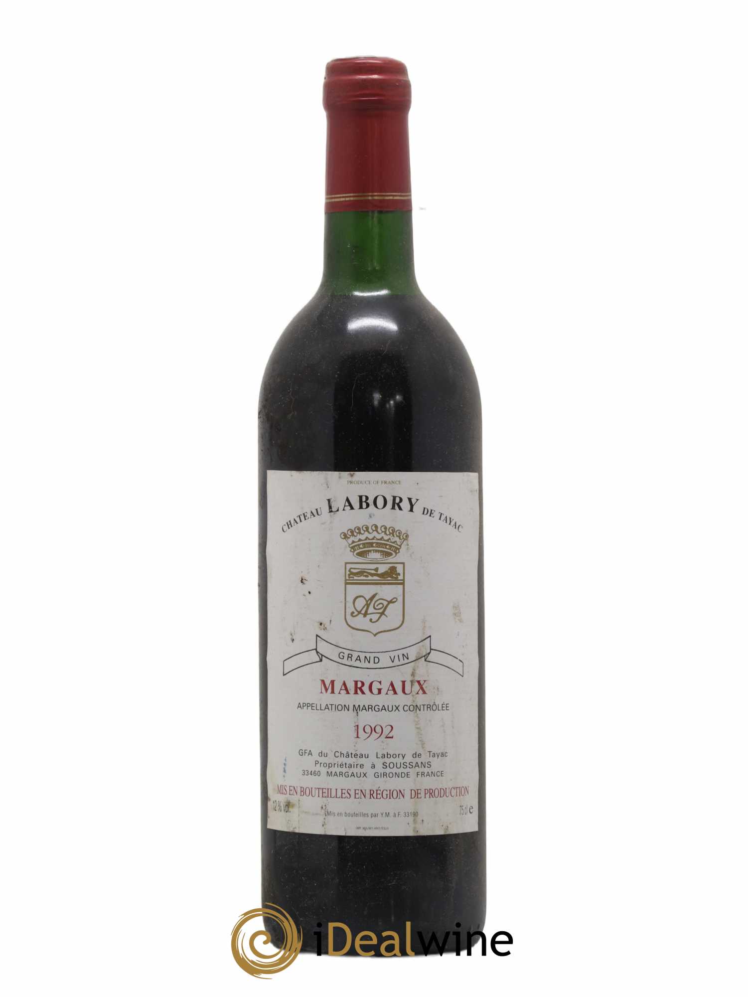 Bordeaux Margaux Château Labory de Tayac 1992 - Lot de 1 bouteille - 0