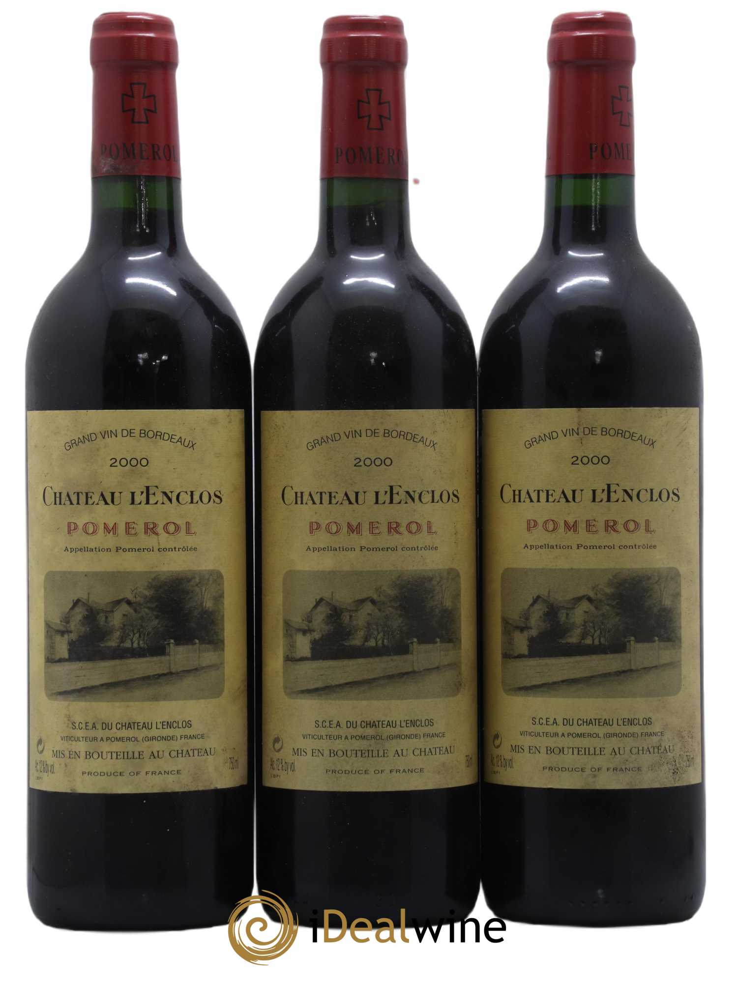 Château l' Enclos 2000 - Lot de 3 bouteilles - 0