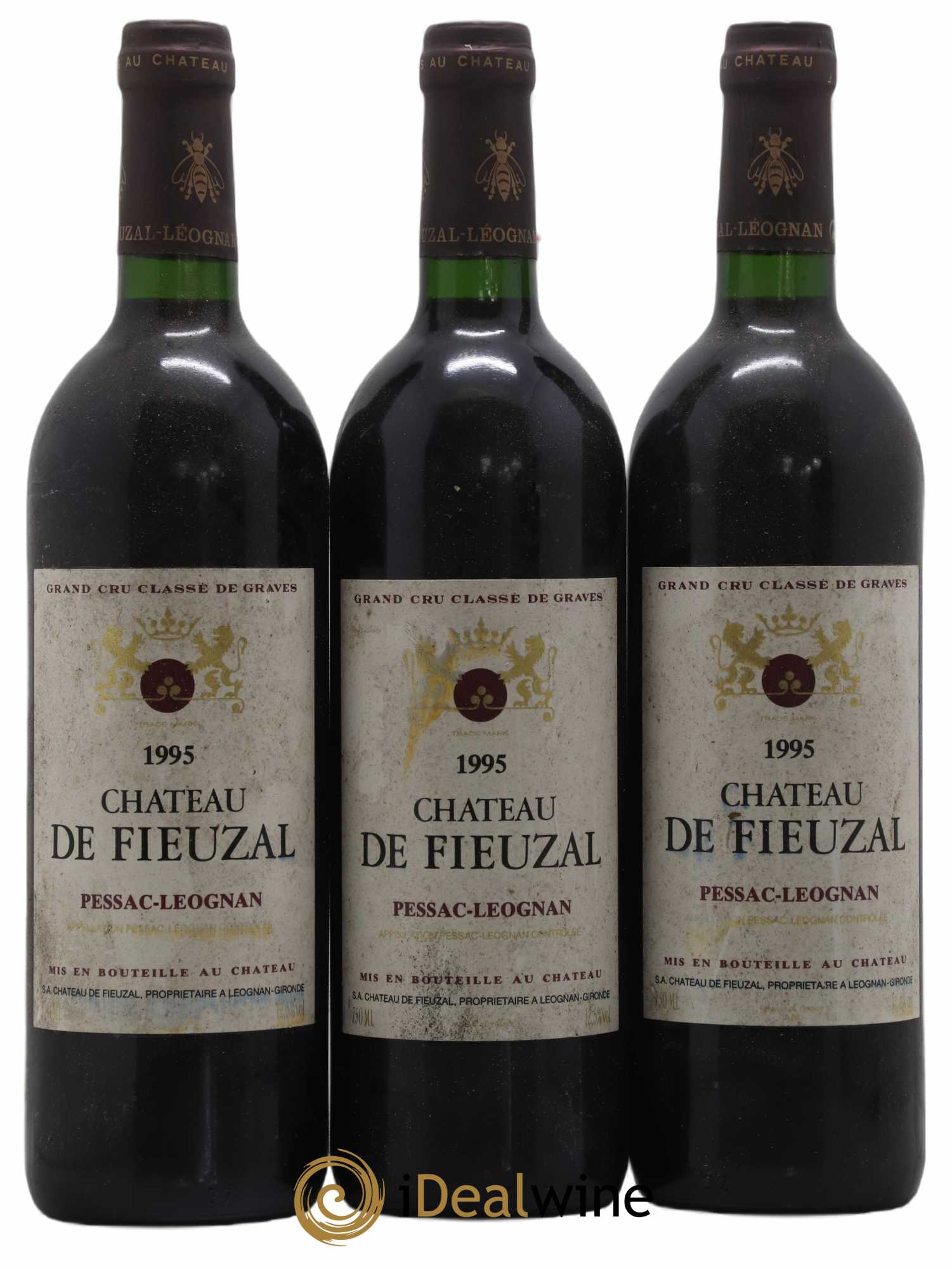 Château de Fieuzal Cru Classé de Graves (sans prix de réserve) 1995 - Lot de 3 bouteilles - 0
