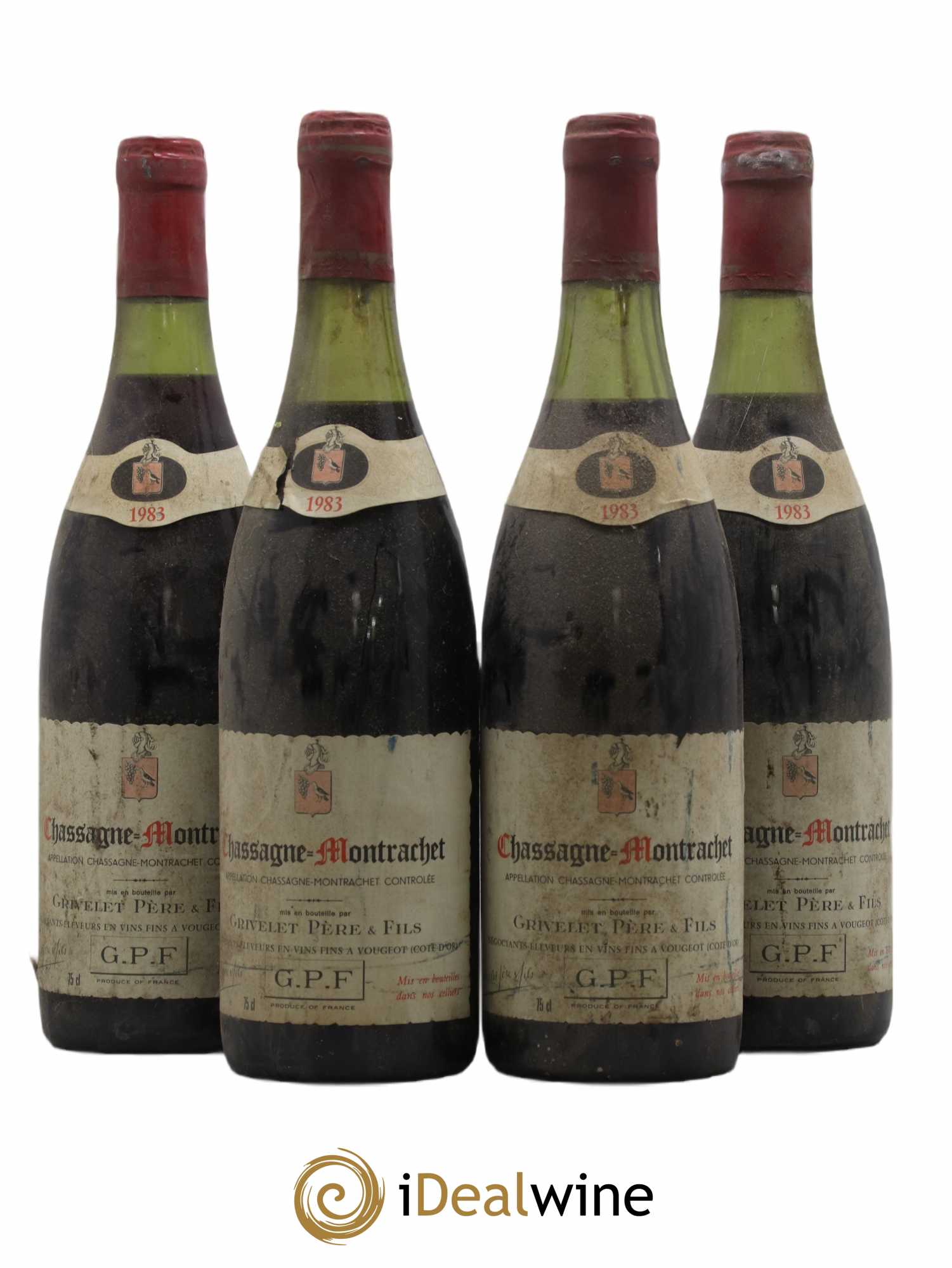 Chassagne-Montrachet Grivelet 1983 - Lot de 4 bouteilles - 0