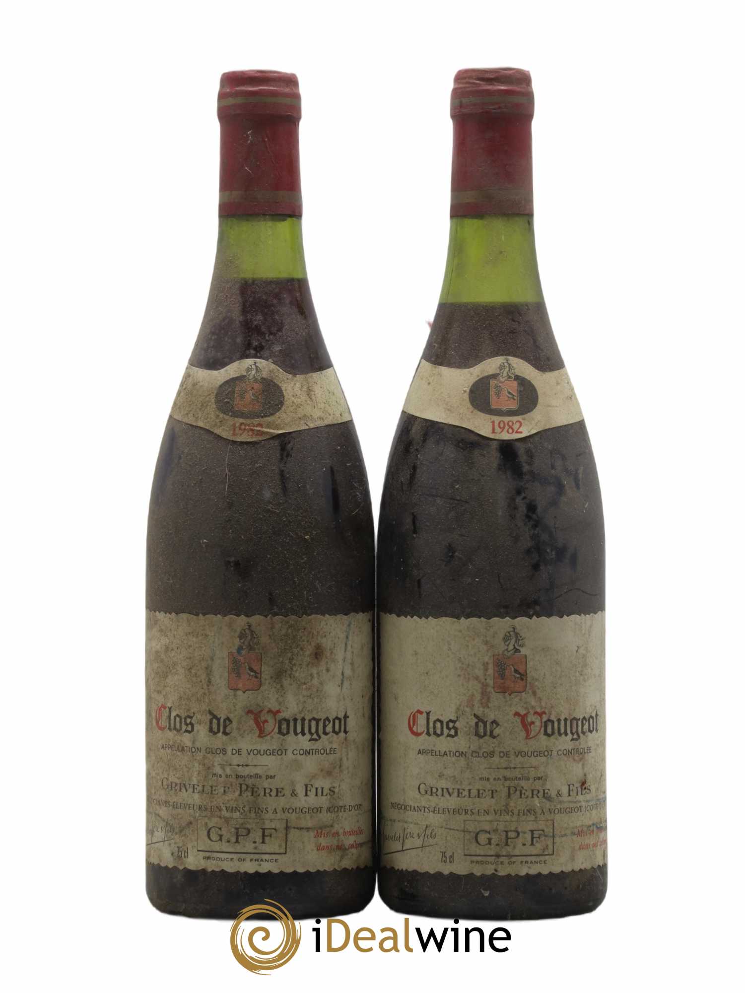 Clos de Vougeot Grand Cru Grivelet 1982 - Lot de 2 bouteilles - 0