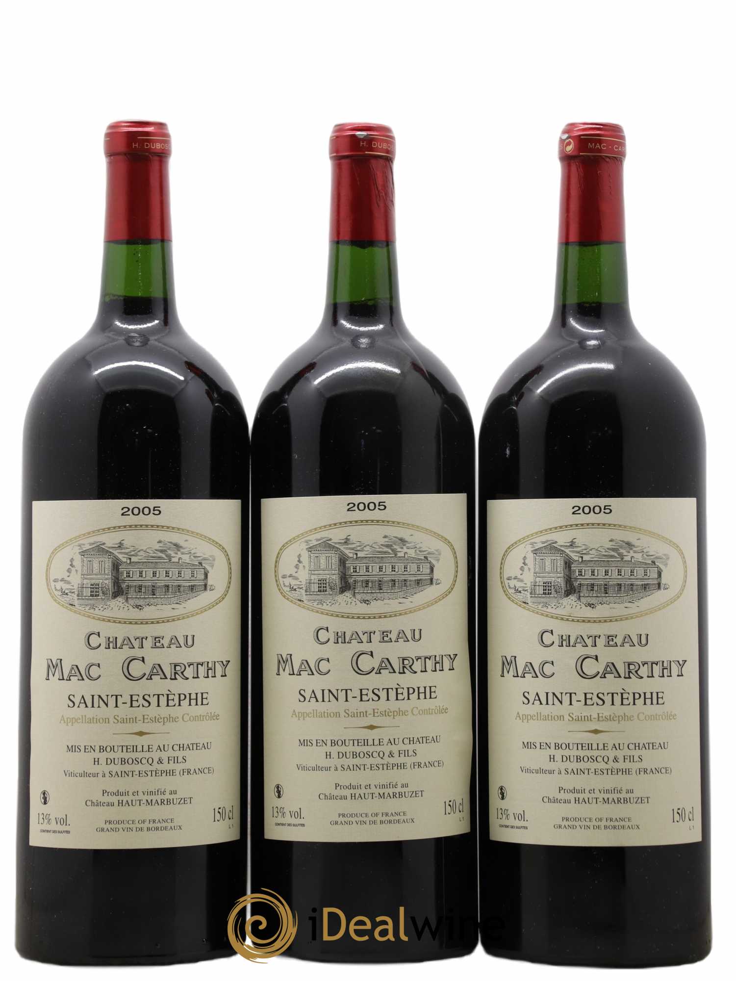 Saint-Estèphe Château Mac Carthy 2005 - Lot de 3 magnums - 0