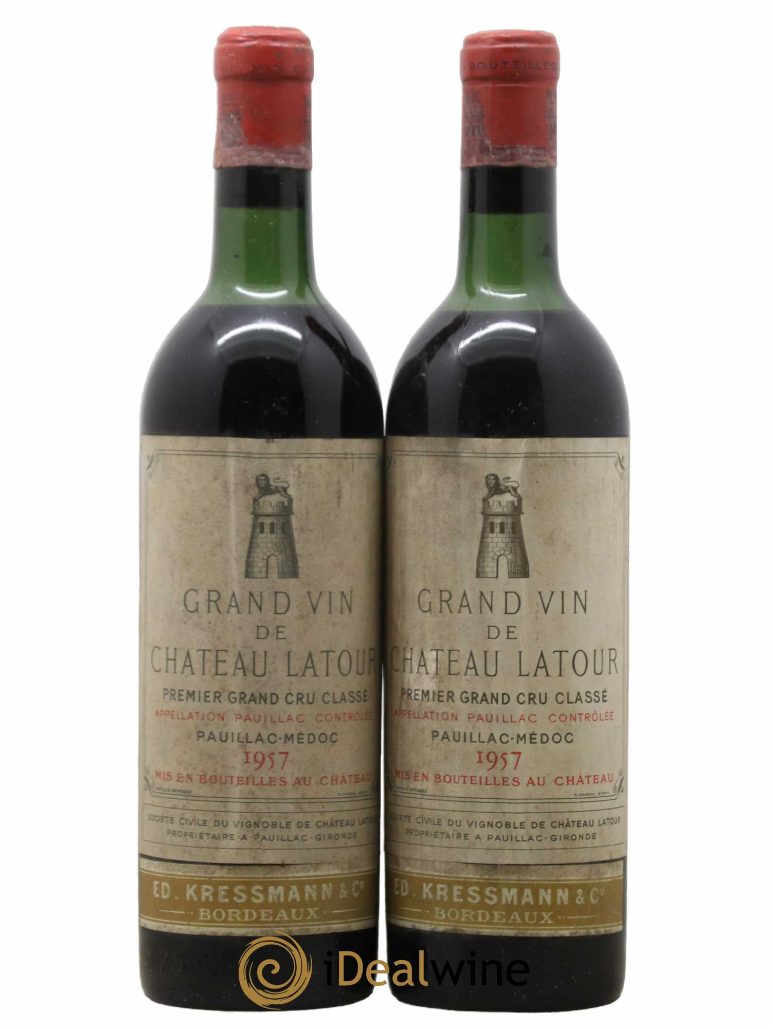 Château Latour 1er Grand Cru Classé 1957 - Lot de 2 bouteilles - 0