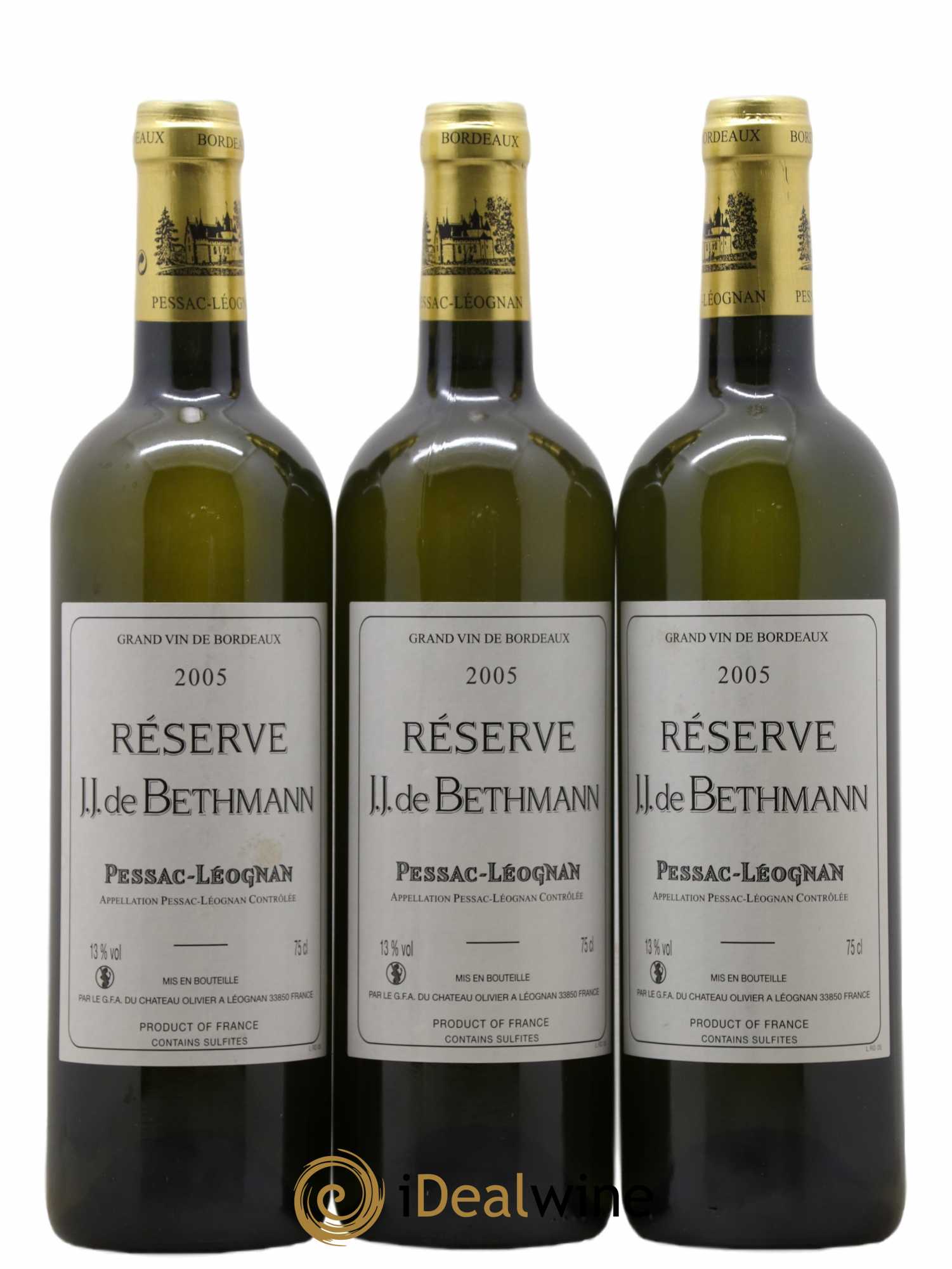 Pessac-Léognan (senza prezzo di riserva) 2005 - Lotto di 3 bottiglie - 0