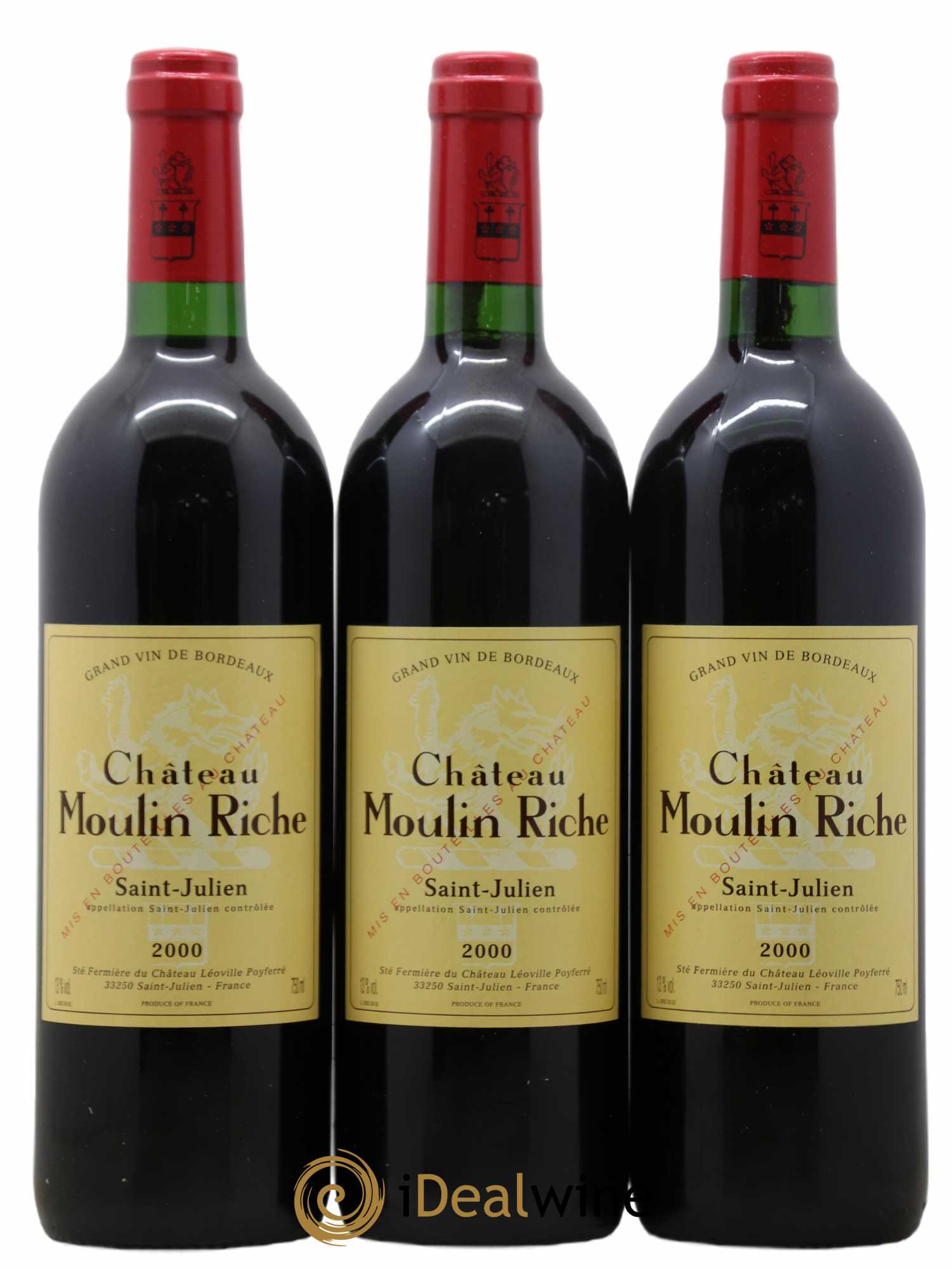 Château Moulin Riche 2000 - Posten von 3 Flaschen - 0