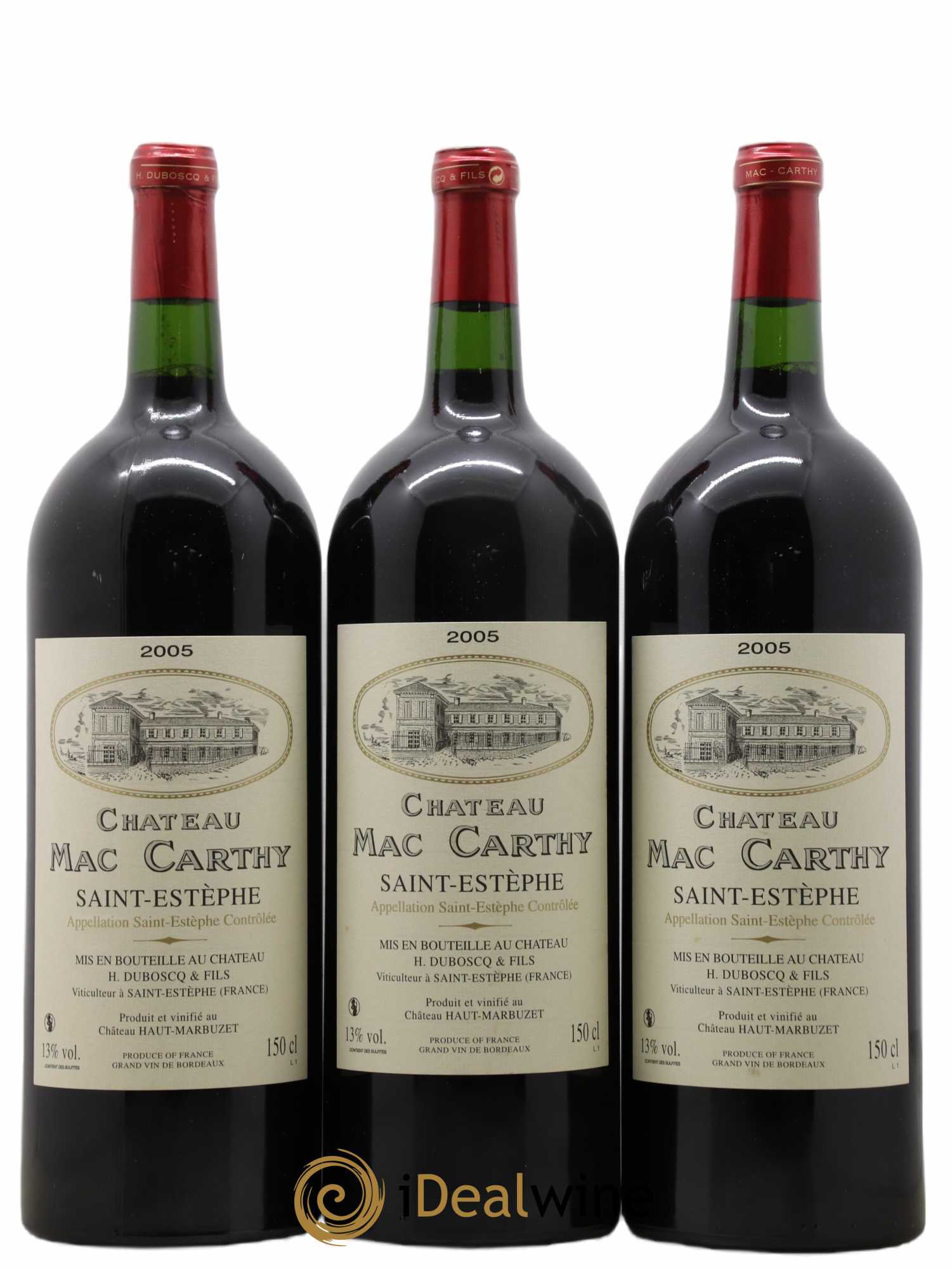 Saint-Estèphe Château Mac Carthy 2005 - Lot de 3 magnums - 0