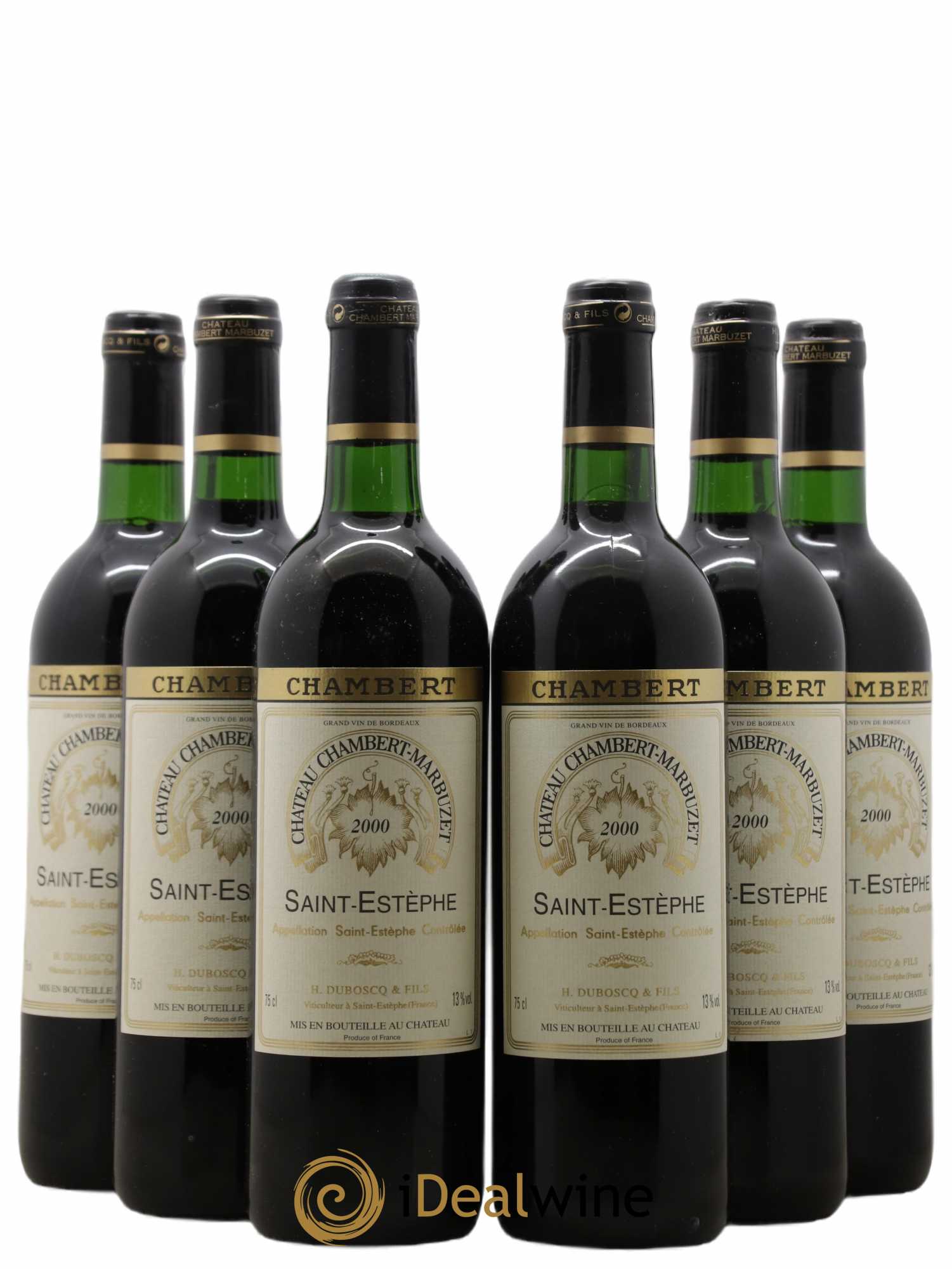 Château Chambert-Marbuzet Cru Bourgeois 2000 - Lot de 6 bouteilles - 0