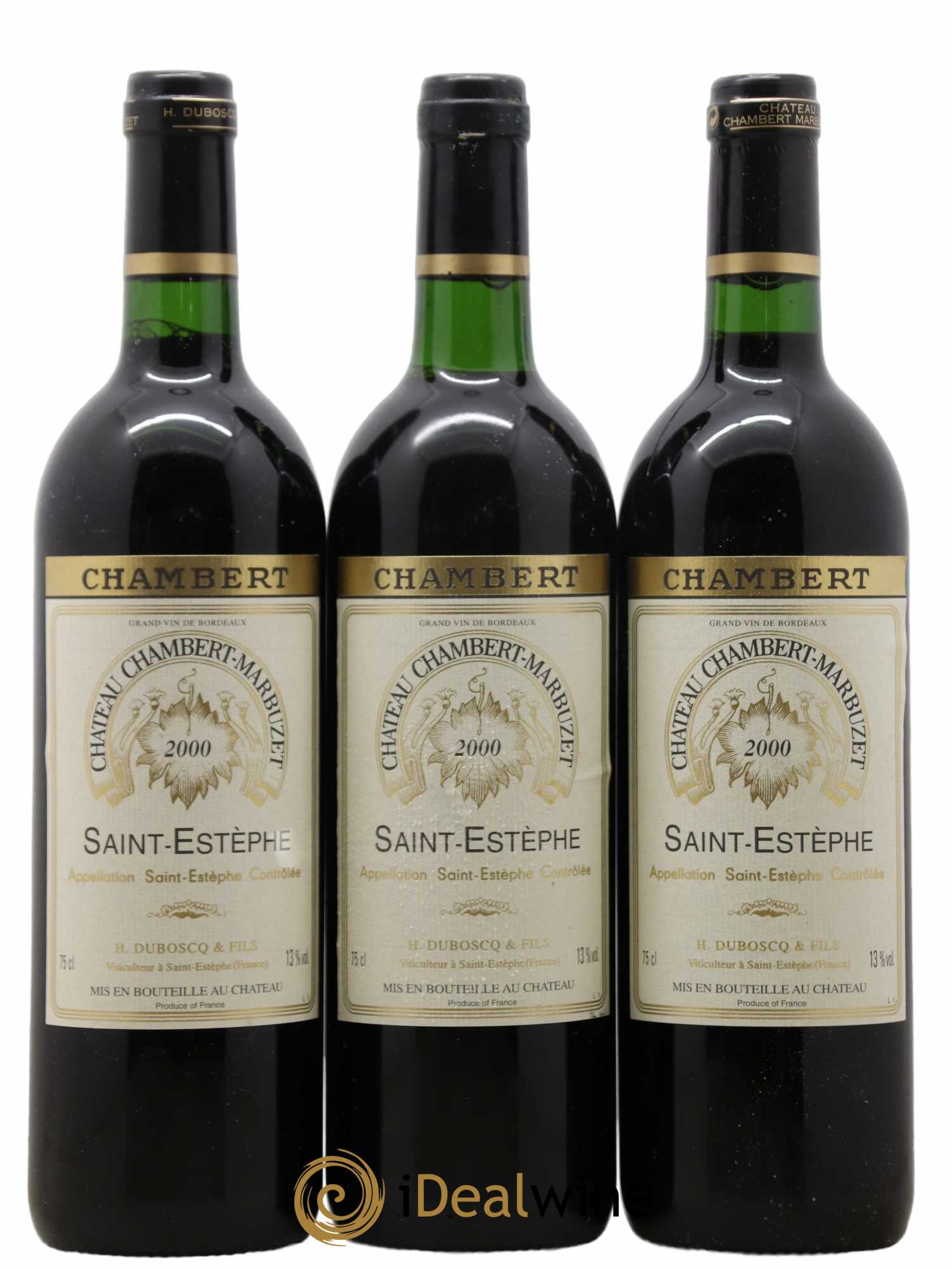 Château Chambert-Marbuzet Cru Bourgeois 2000 - Lot de 3 bouteilles - 0