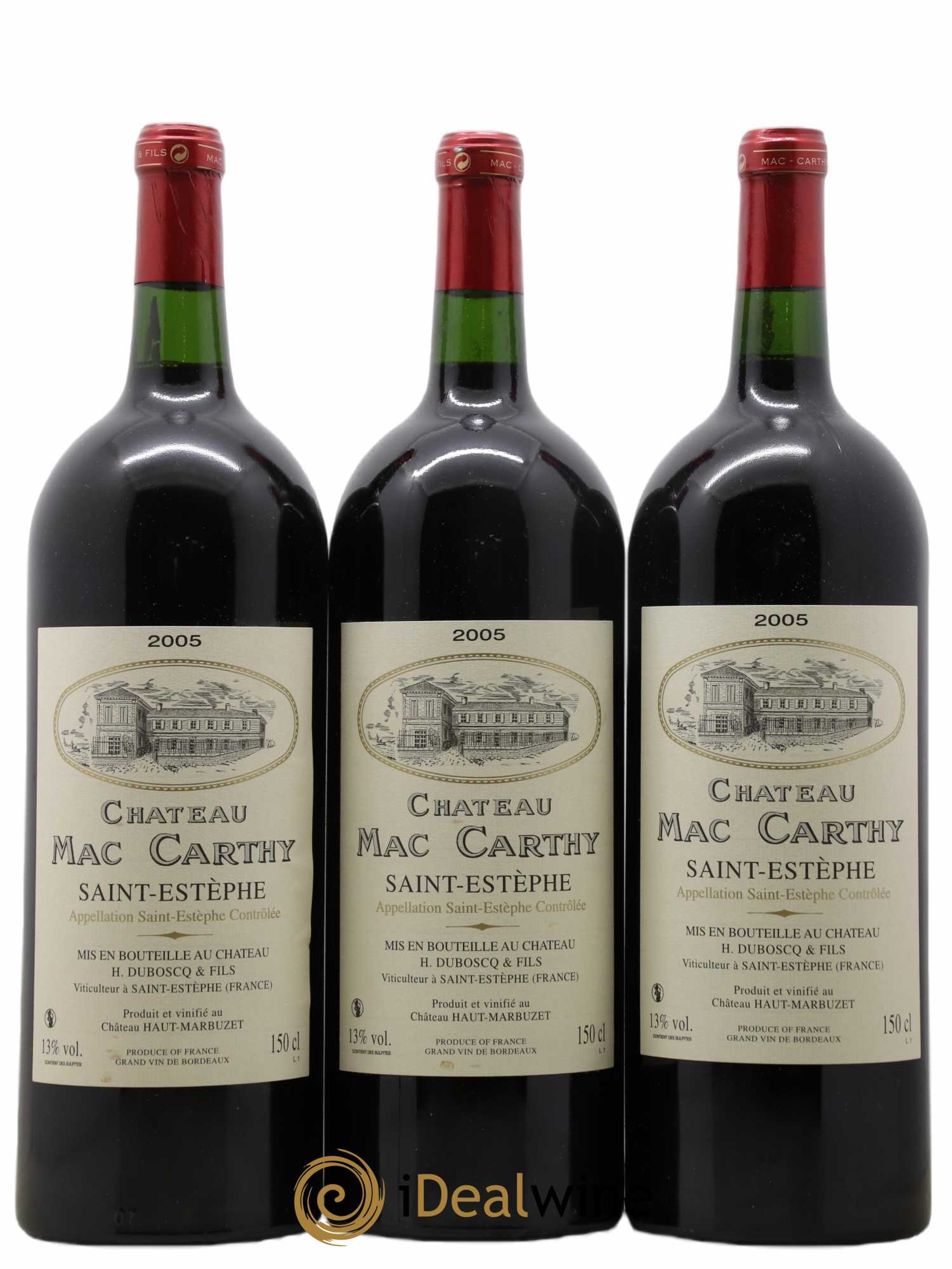 Saint-Estèphe Château Mac Carthy 2005 - Lot de 3 magnums - 0