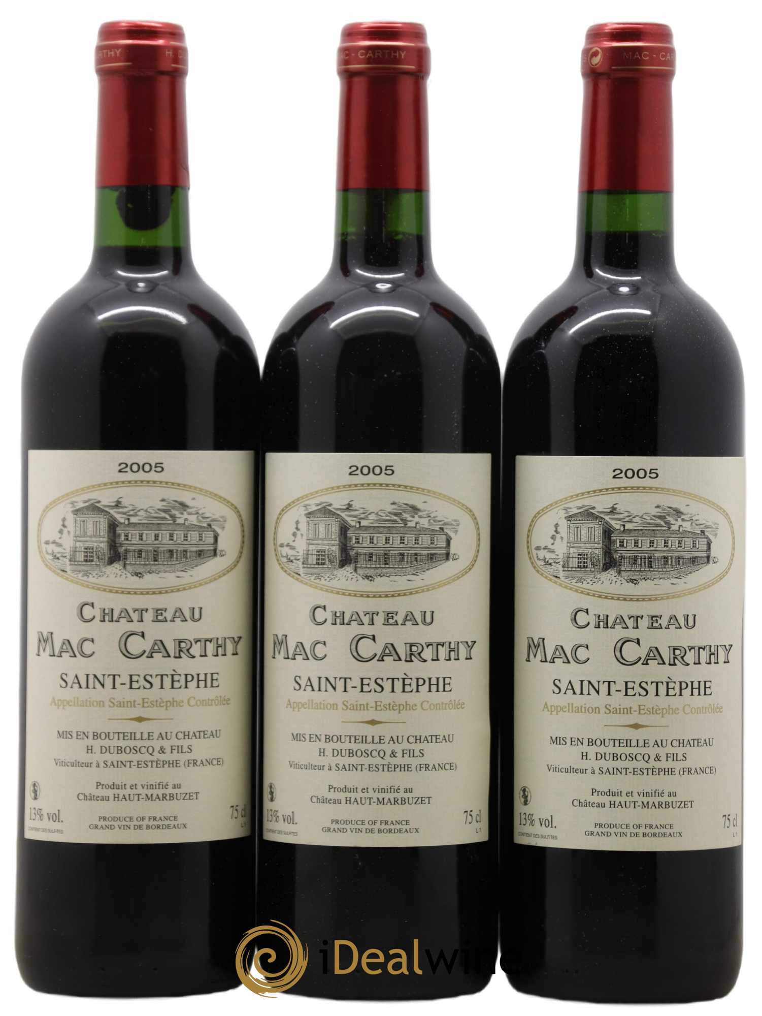 Saint-Estèphe Château Mac Carthy 2005 - Lot de 6 bouteilles - 1