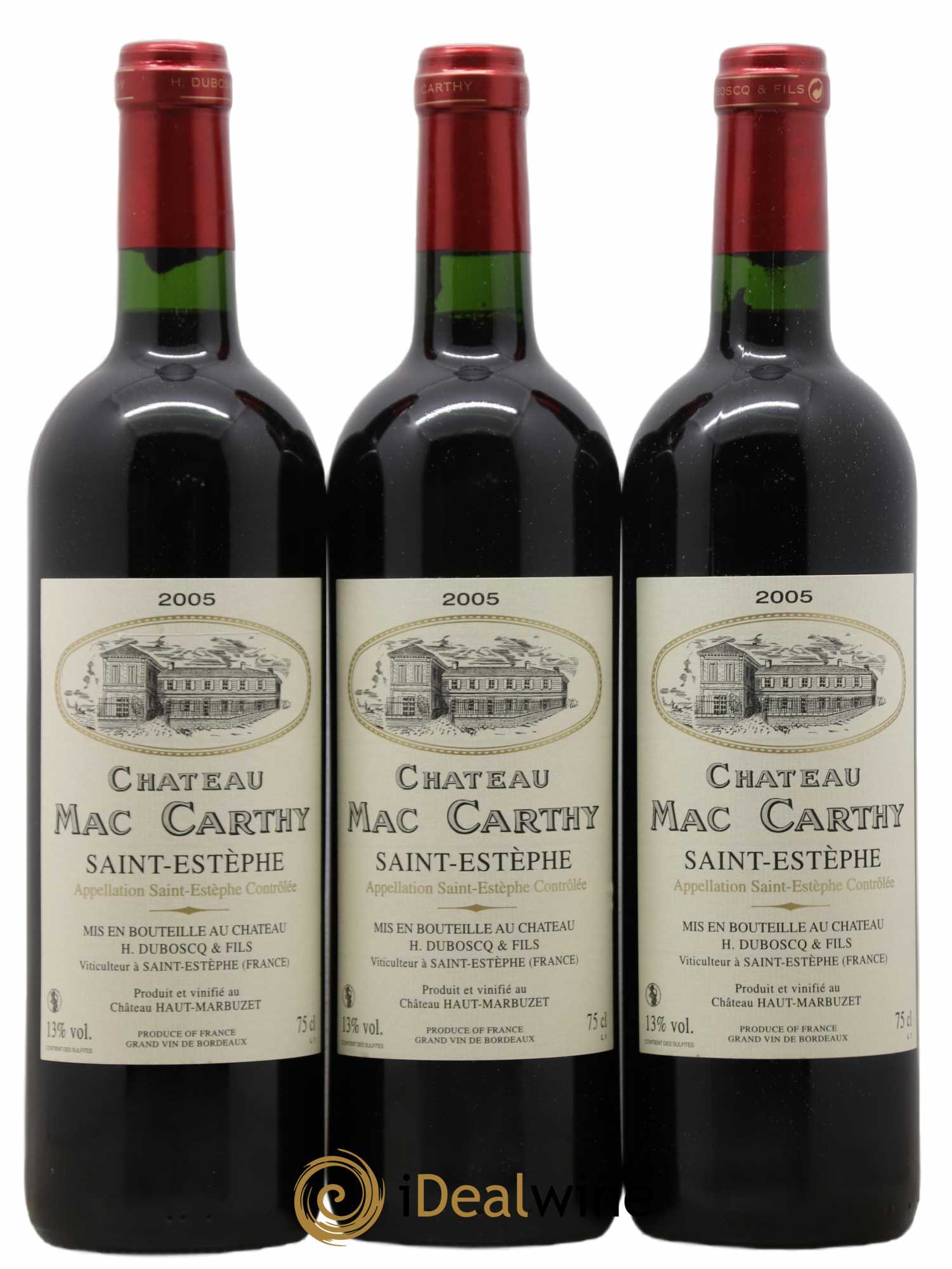 Saint-Estèphe Château Mac Carthy 2005 - Lot de 6 bouteilles - 1