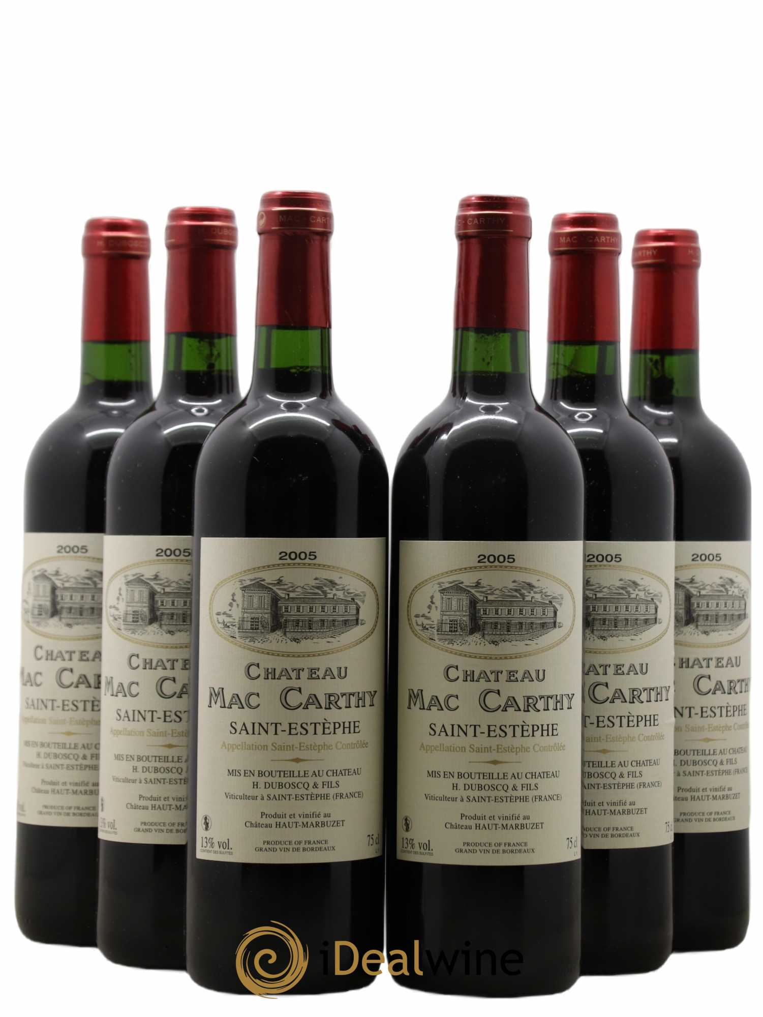 Saint-Estèphe Château Mac Carthy 2005 - Lot de 6 bouteilles - 0