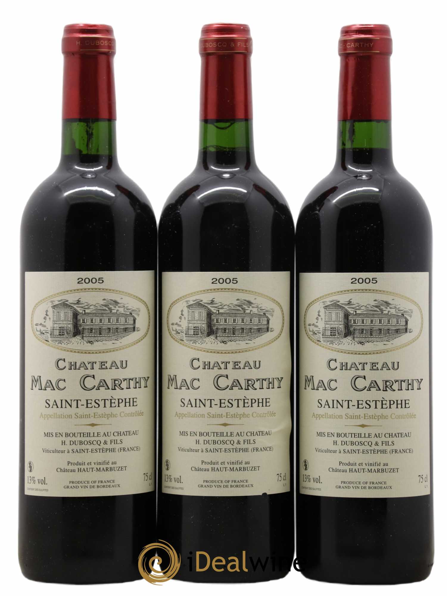 Saint-Estèphe Château Mac Carthy (sans prix de réserve) 2005 - Posten von 3 Flaschen - 0