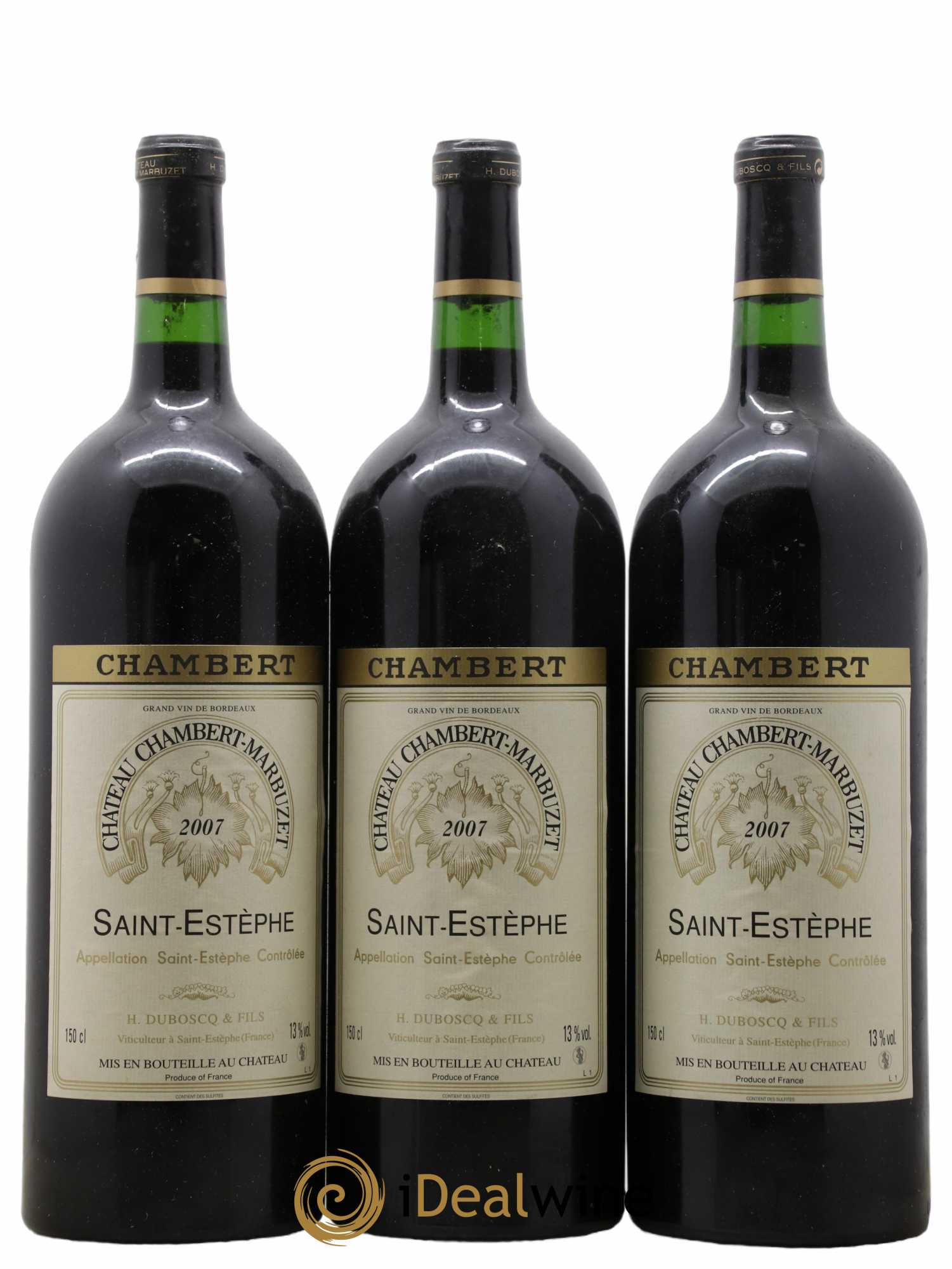 Château Chambert-Marbuzet Cru Bourgeois 2007 - Lot de 3 magnums - 0