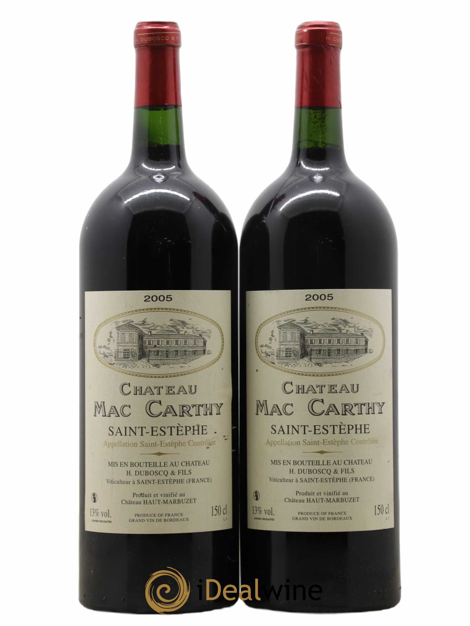 Saint-Estèphe Château Mac Carthy 2005 - Lot de 2 magnums - 0