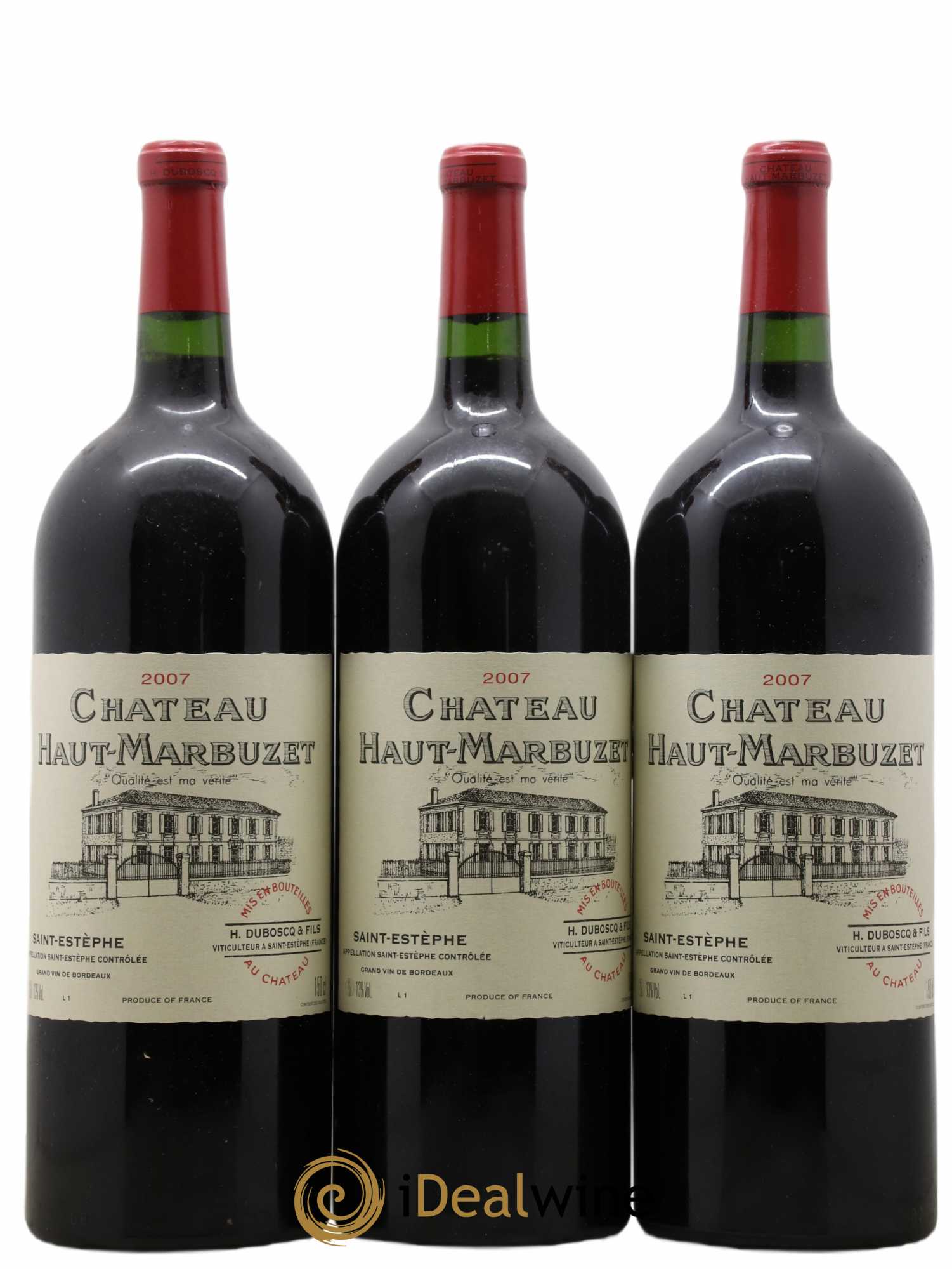 Château Haut Marbuzet 2007 - Lot de 3 magnums - 0