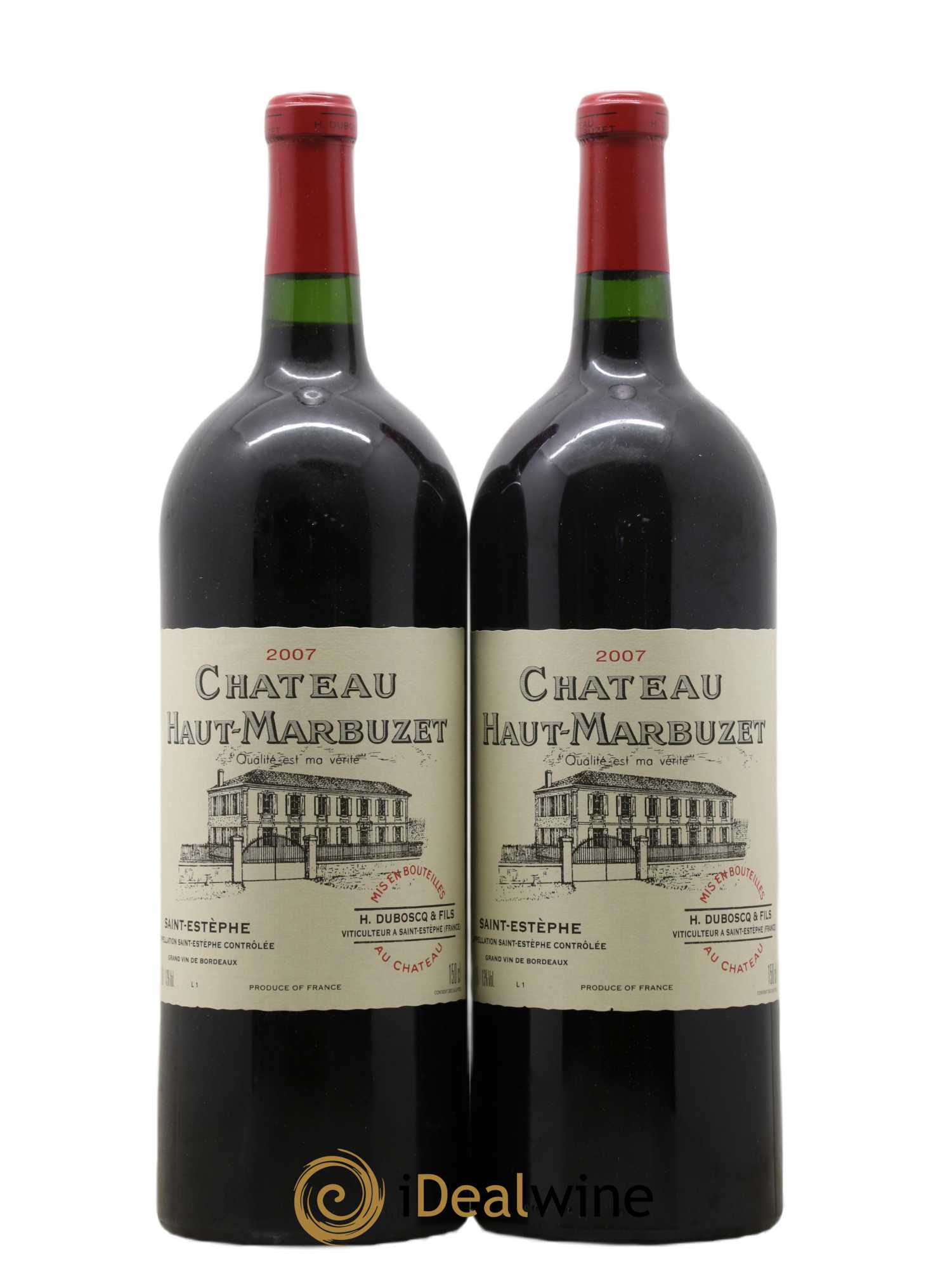 Château Haut Marbuzet 2007 - Lot de 2 magnums - 0