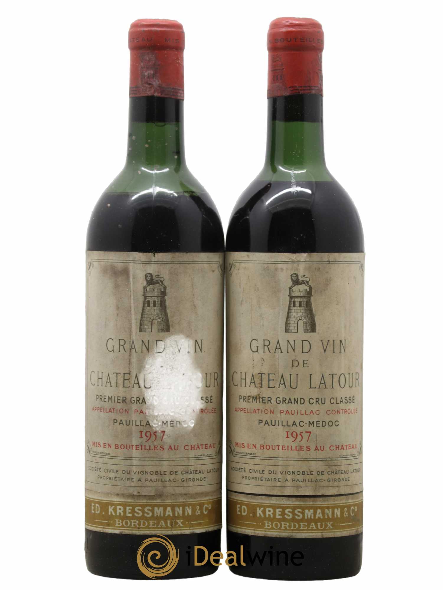 Château Latour 1er Grand Cru Classé 1957 - Lot de 2 bouteilles - 0