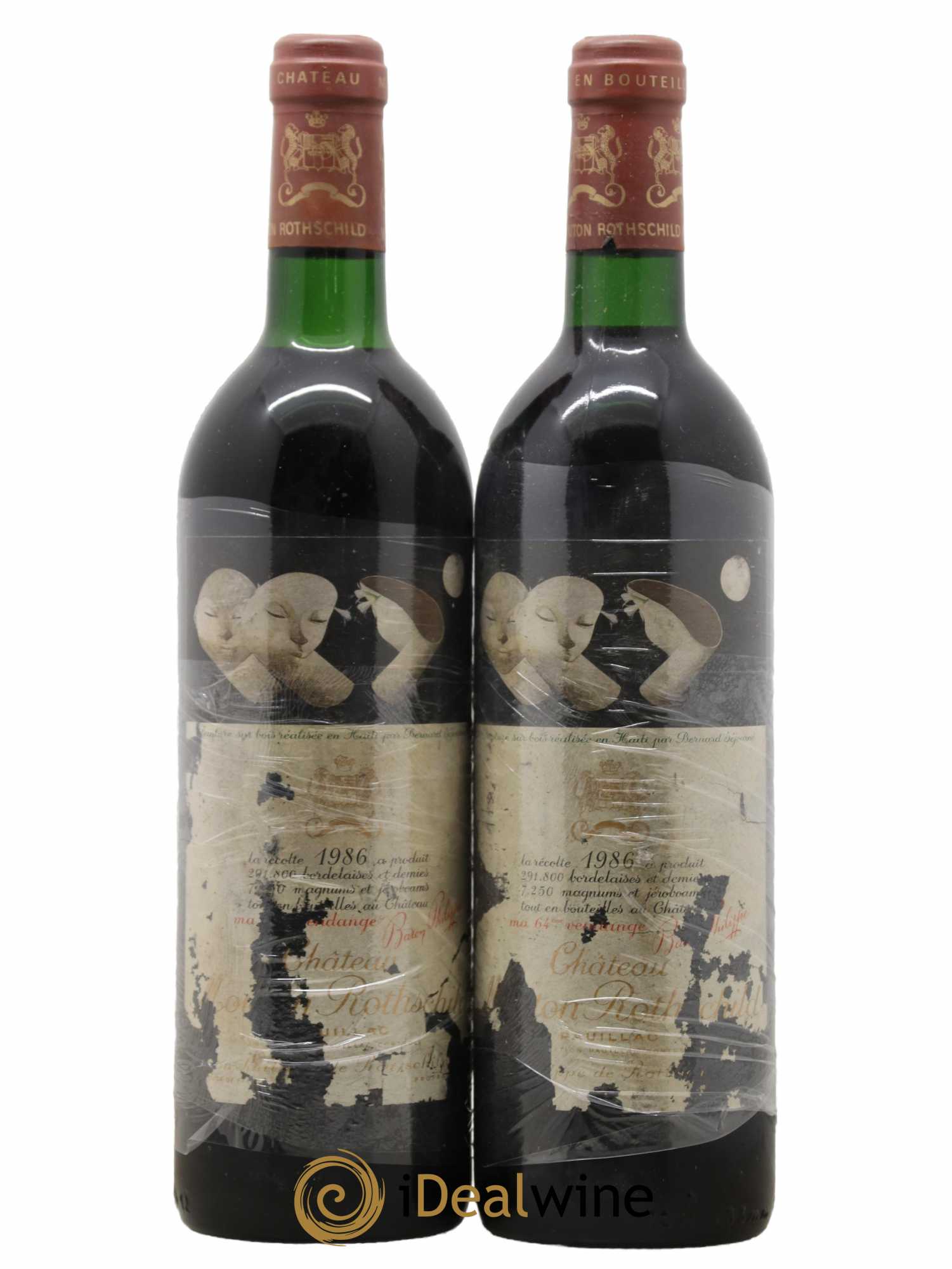 Château Mouton Rothschild 1er Grand Cru Classé 1986 - Lot de 2 bouteilles - 0