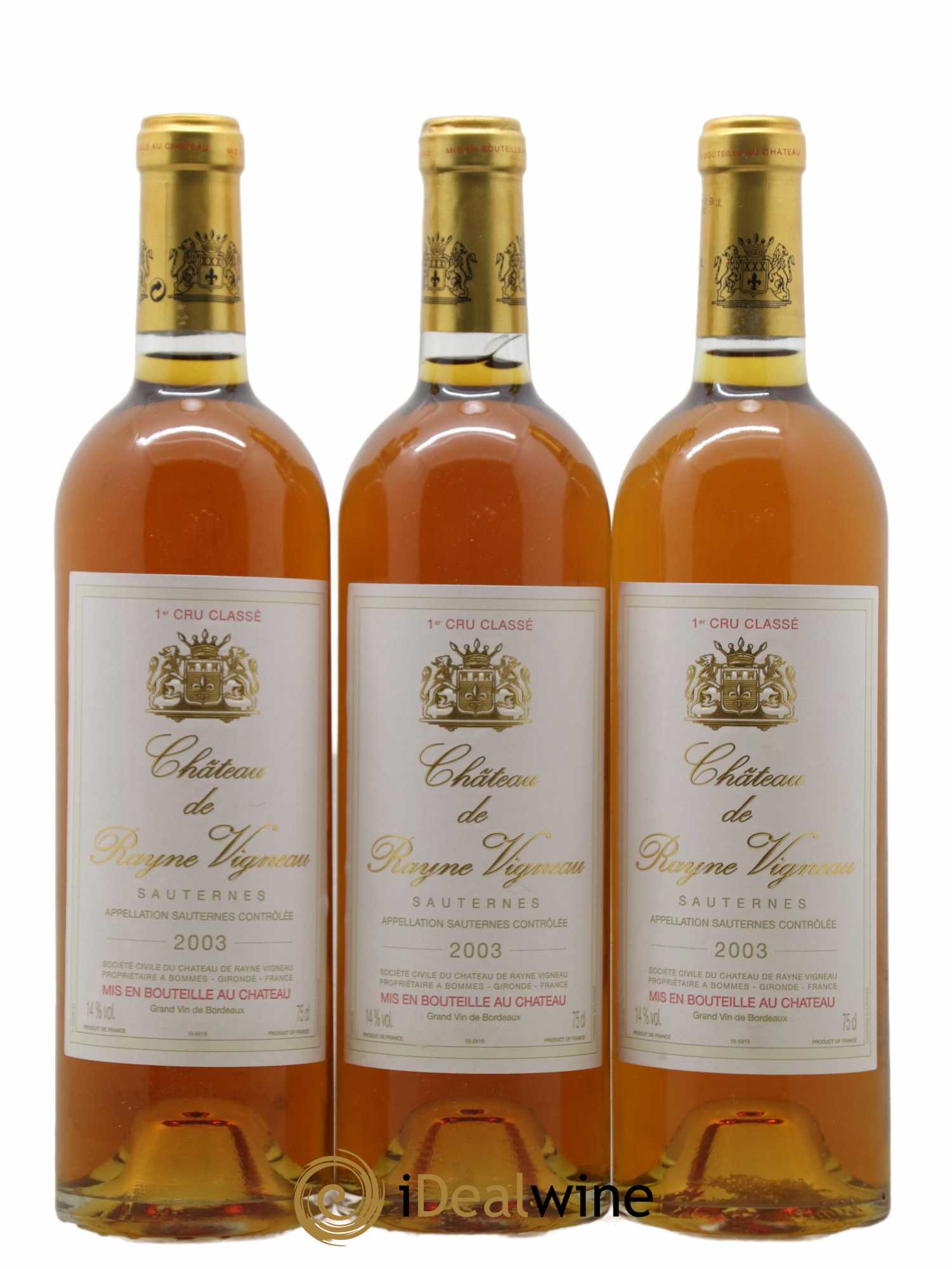 Château de Rayne Vigneau 1er Grand Cru Classé 2003 - Lotto di 6 bottiglie - 2