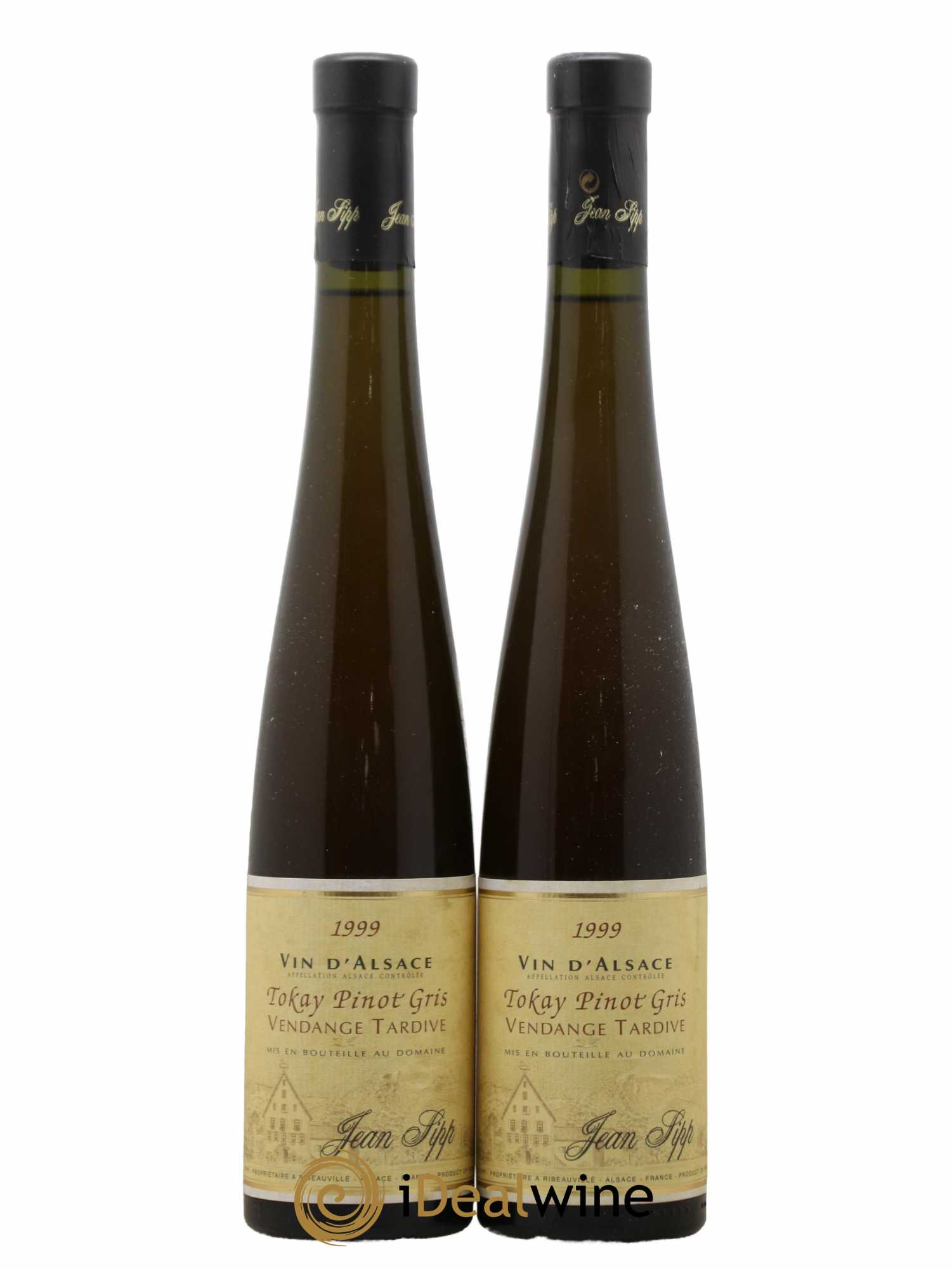 Pinot Gris (Tokay) Vendanges Tardives Jean Sipp (50cl) 1999 - Lotto di 2 bottiglie - 0