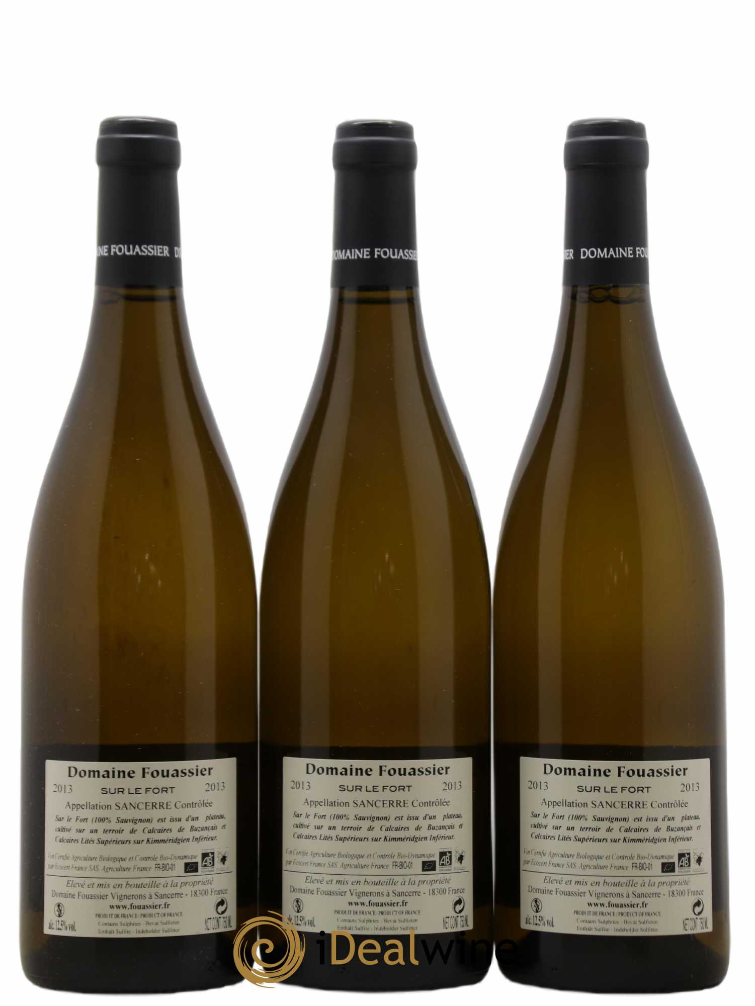 Sancerre Sur Le Fort Domaine Fouassier (sans prix de réserve) 2013 - Posten von 3 Flaschen - 1