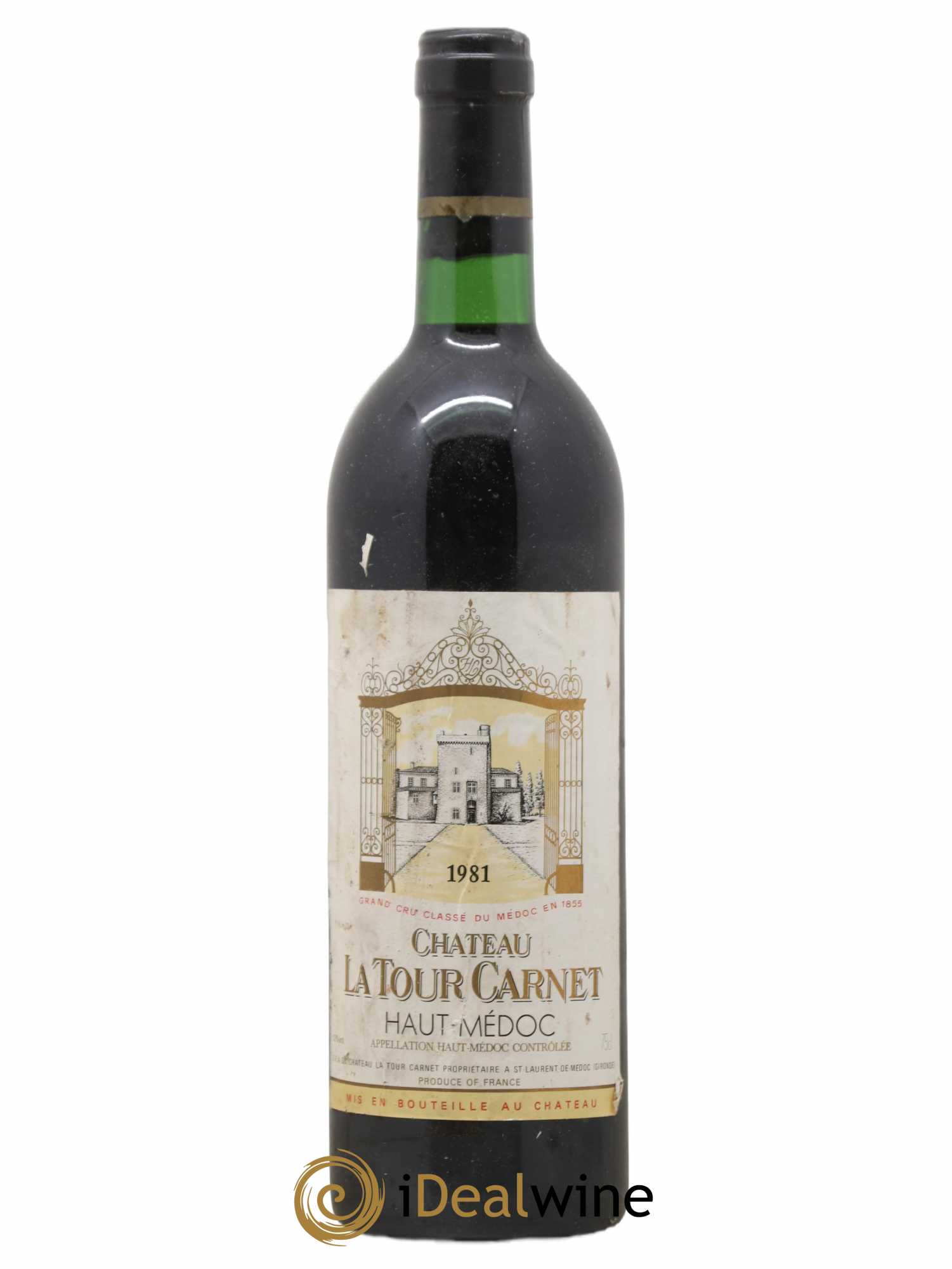 Château la Tour Carnet 4ème Grand Cru Classé 1981 - Lot de 1 bouteille - 0