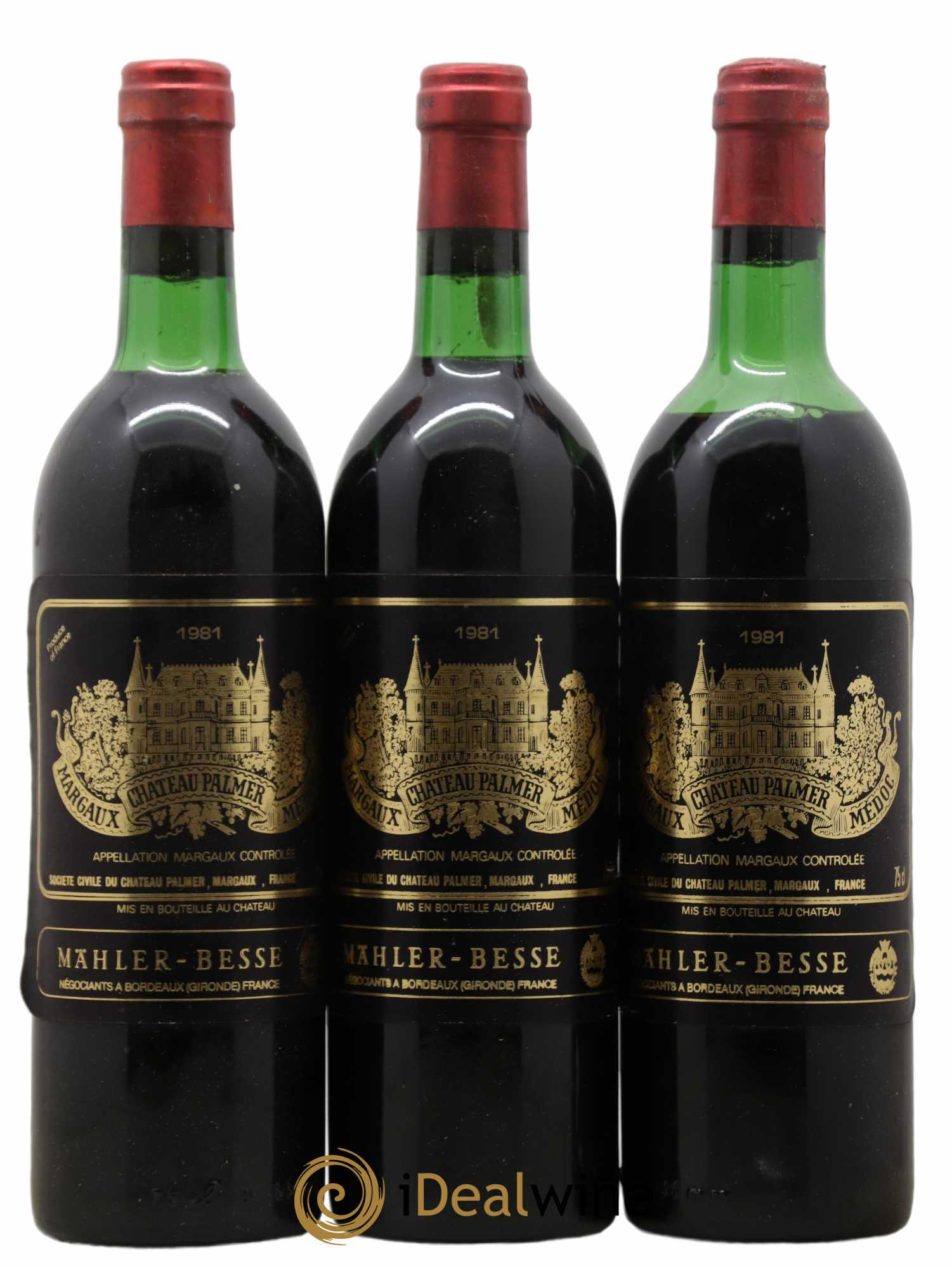 Château Palmer 3ème Grand Cru Classé 1981 - Lot de 3 bouteilles - 0