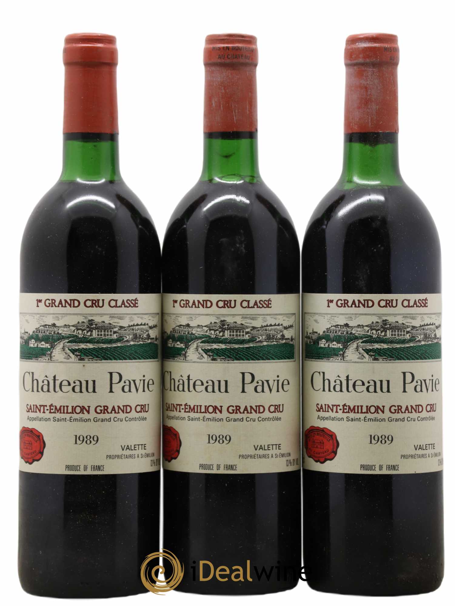 Château Pavie 1er Grand Cru Classé A 1989 - Lot de 3 bouteilles - 0